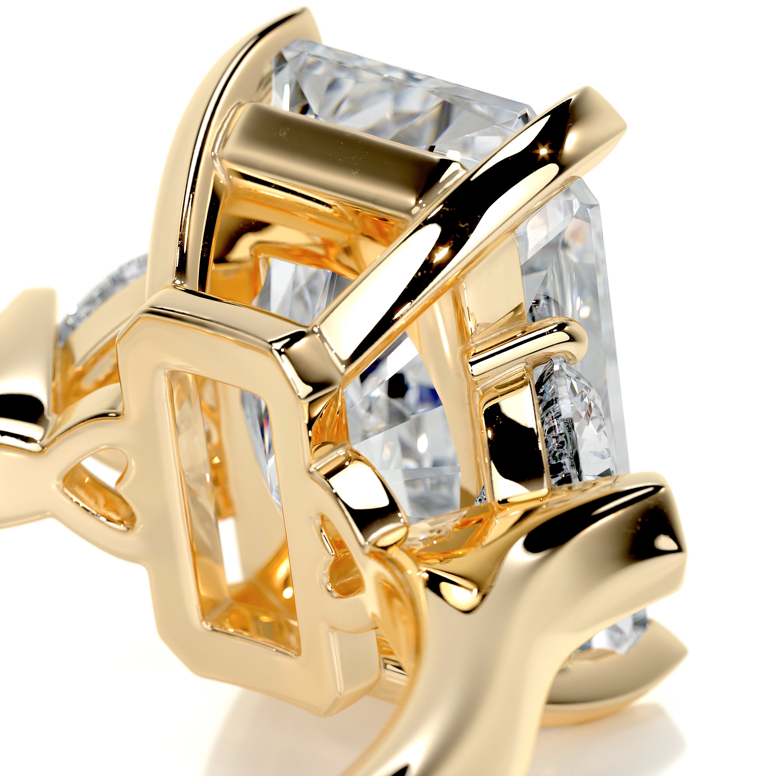 Kamala Diamond Engagement Ring -18K Yellow Gold