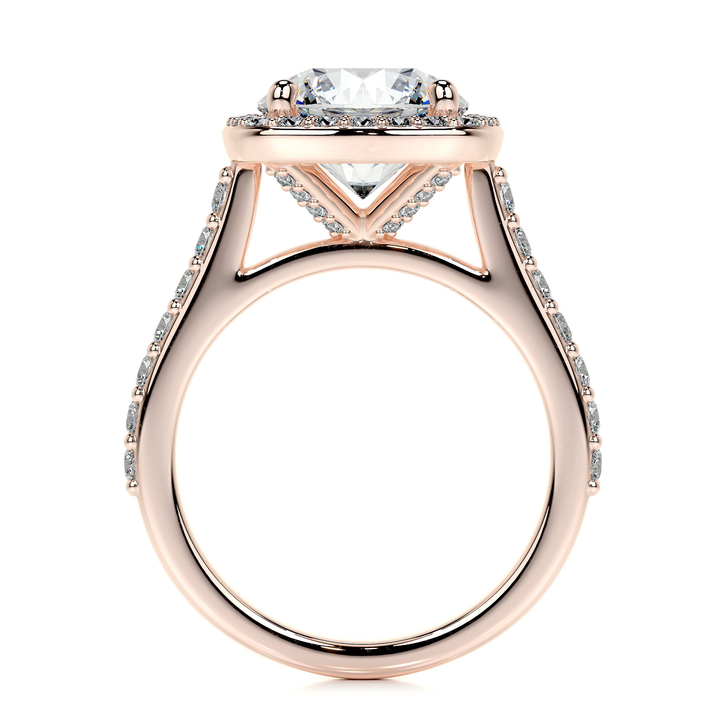 Selena Lab Grown Diamond Ring -14K Rose Gold