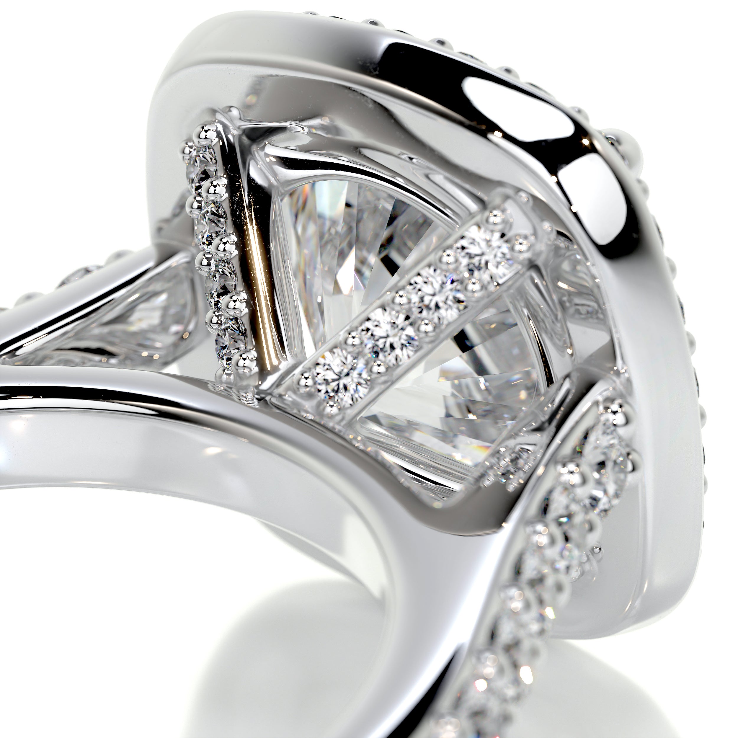Selena Diamond Engagement Ring -18K White Gold