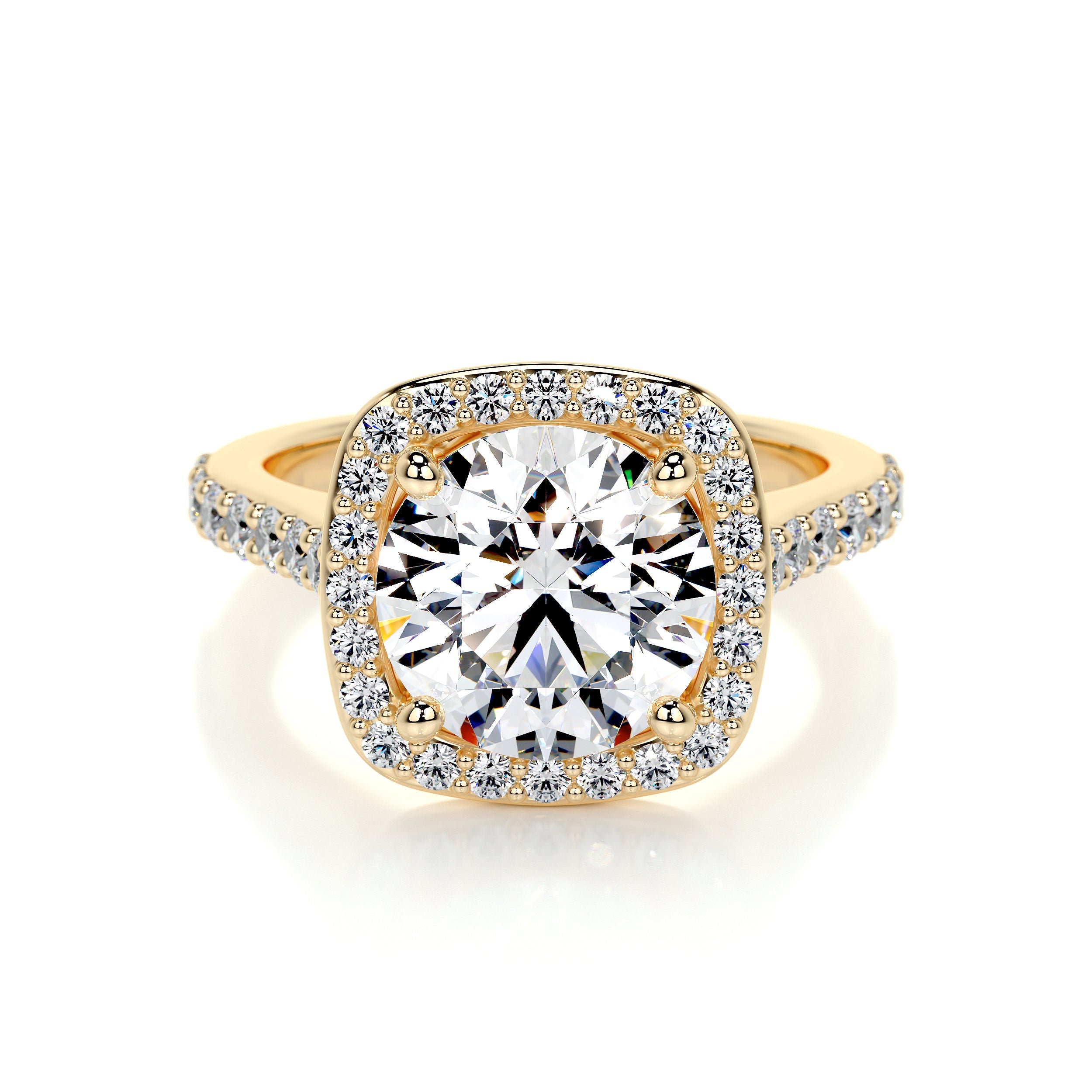 Selena Lab Grown Diamond Ring -18K Yellow Gold
