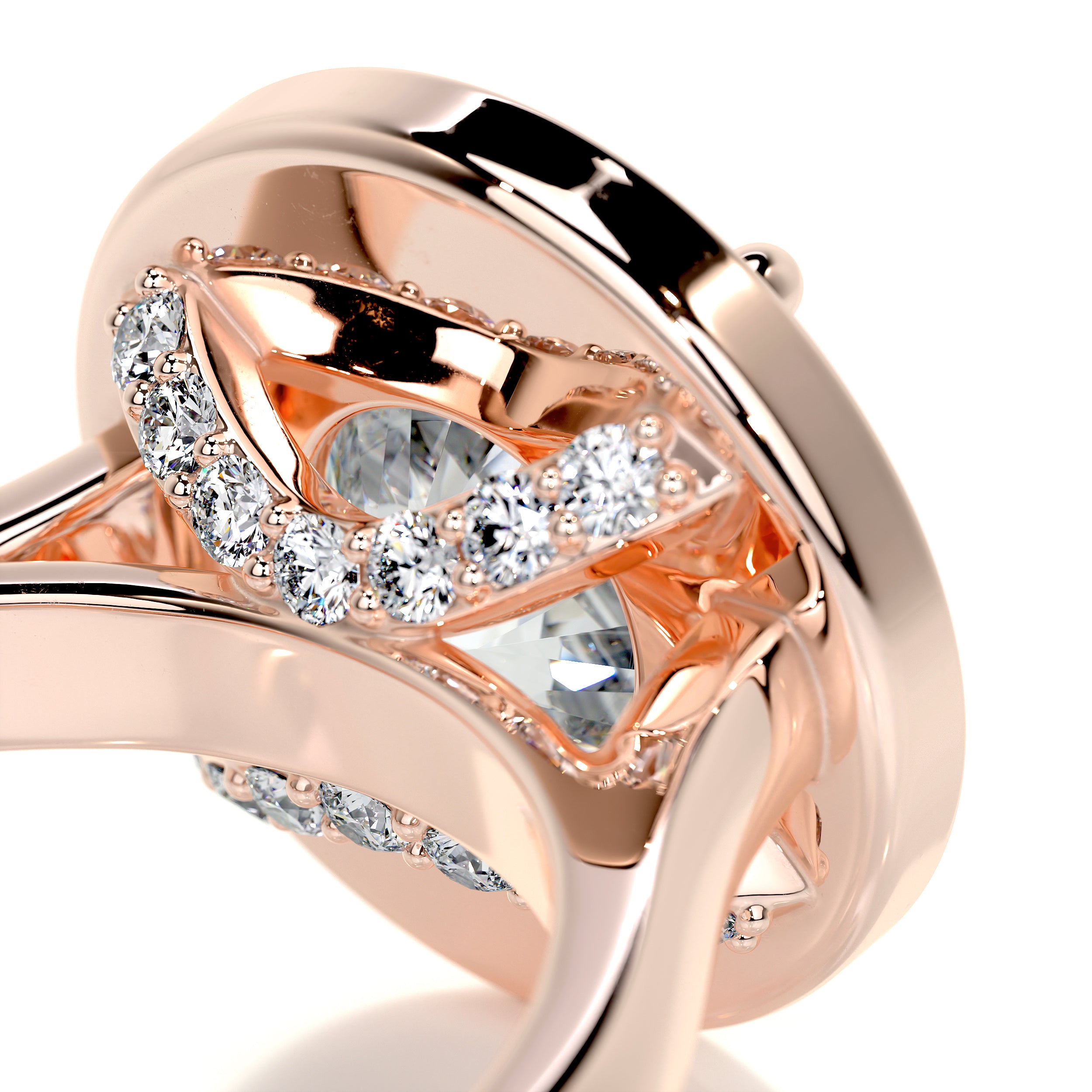 Charlie Diamond Engagement Ring -14K Rose Gold