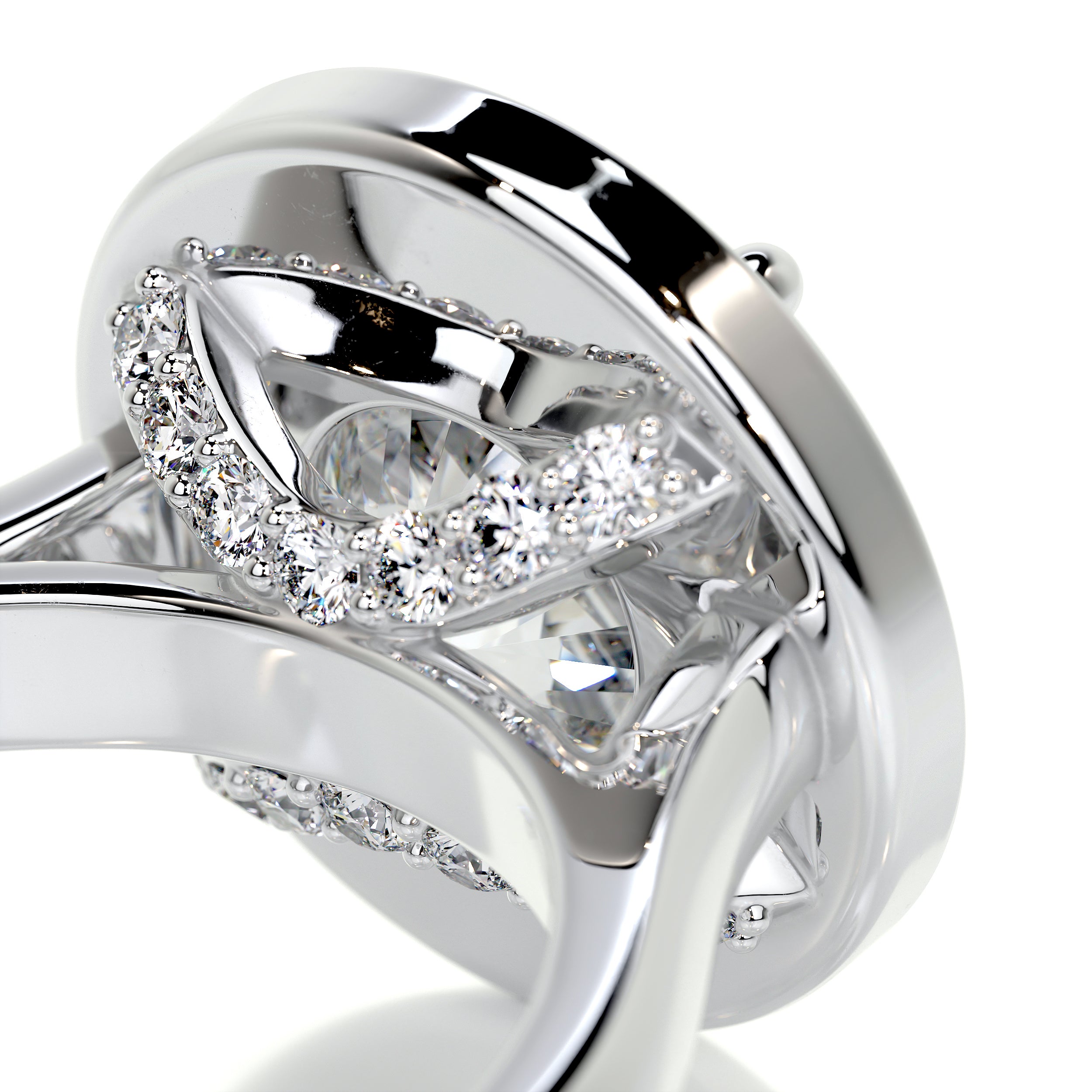 Charlie Diamond Engagement Ring -18K White Gold