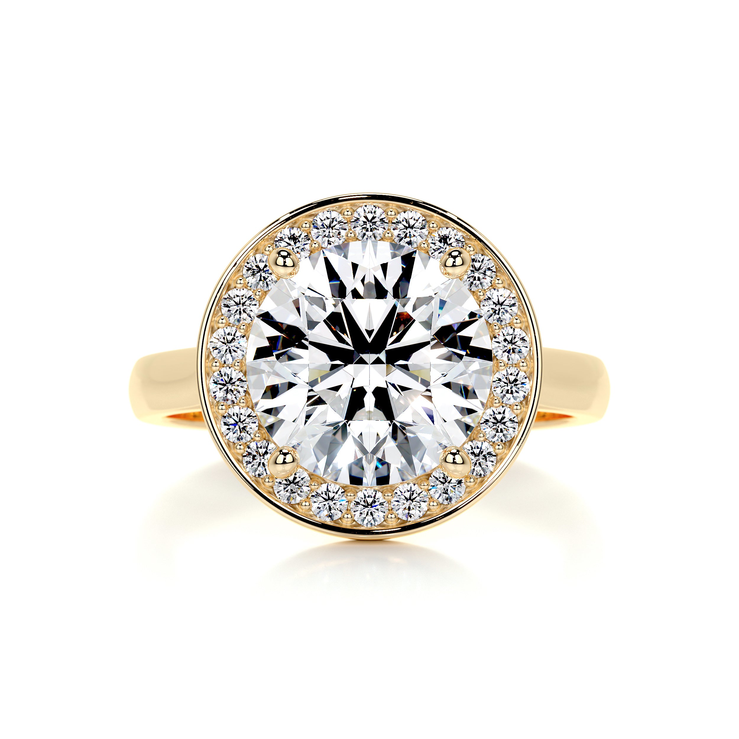 Charlie Diamond Engagement Ring -18K Yellow Gold