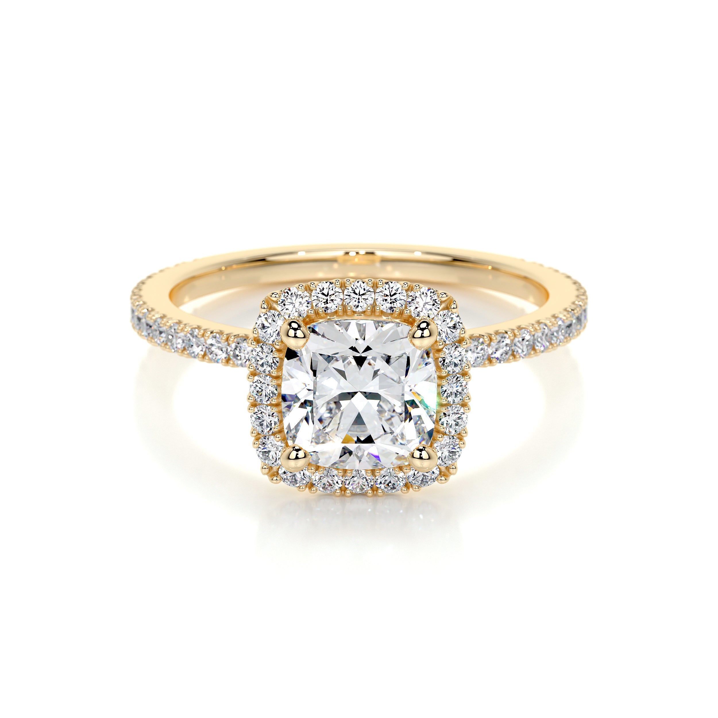 Madison Lab Grown Diamond Ring   (1.5 Carat) -18K Yellow Gold