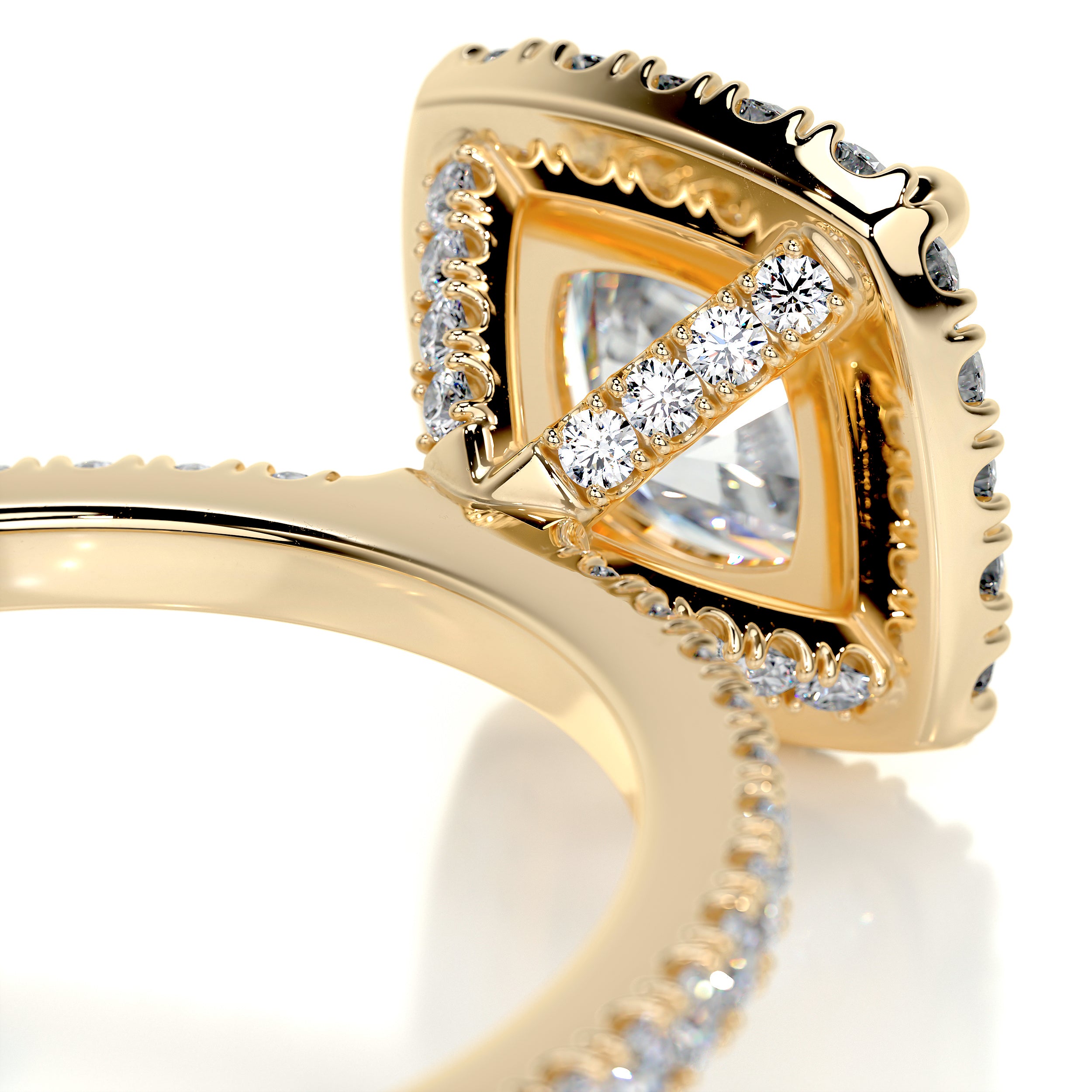 Madison Diamond Engagement Ring -18K Yellow Gold
