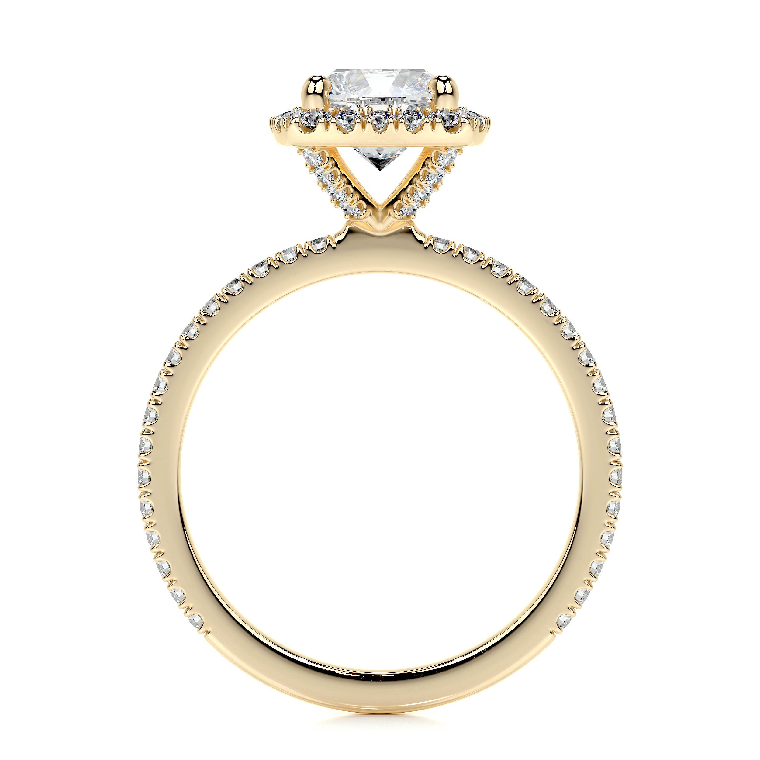 Madison Lab Grown Diamond Ring   (1.5 Carat) -18K Yellow Gold