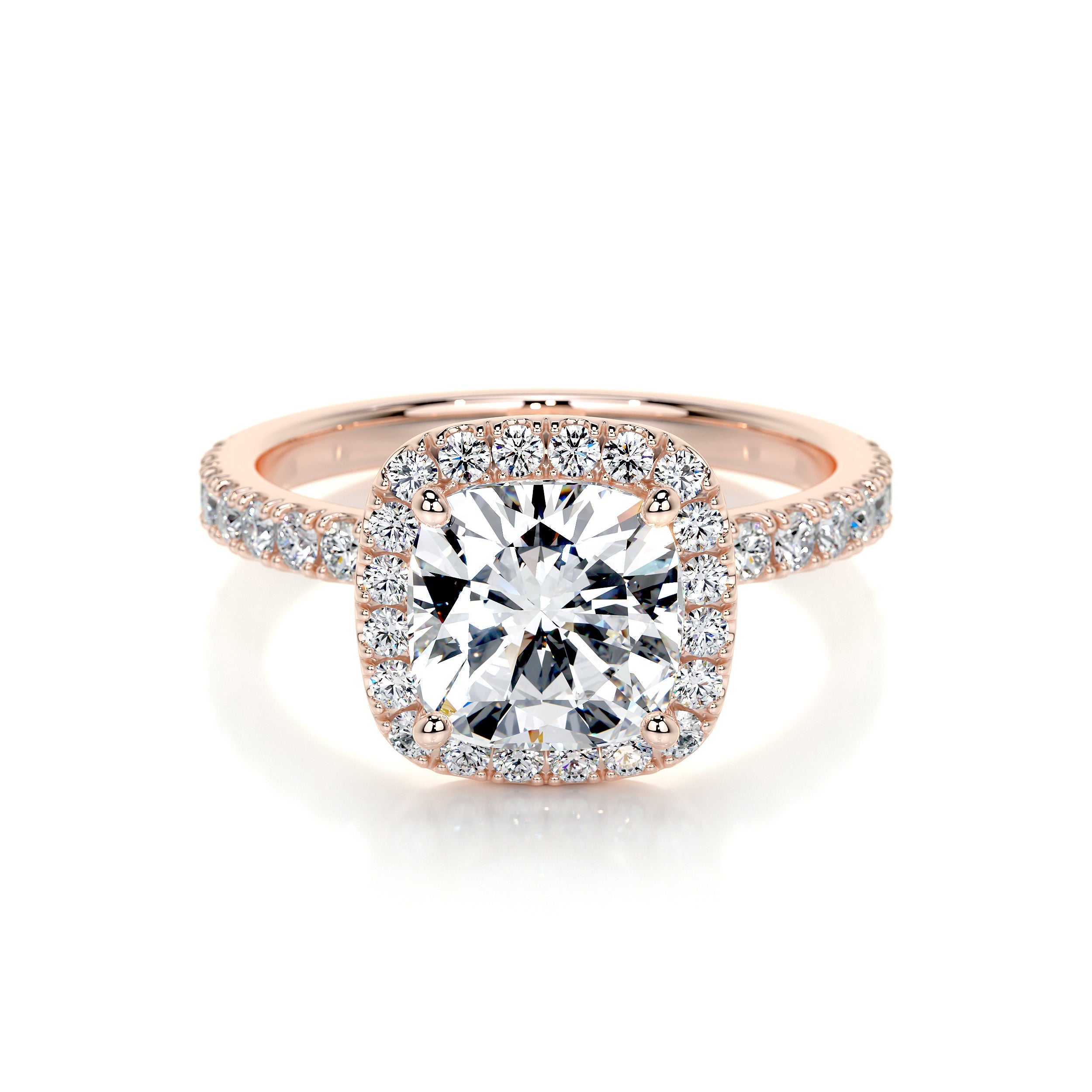 Alice Lab Grown Diamond Ring (3.30 Carat) -14K Rose Gold