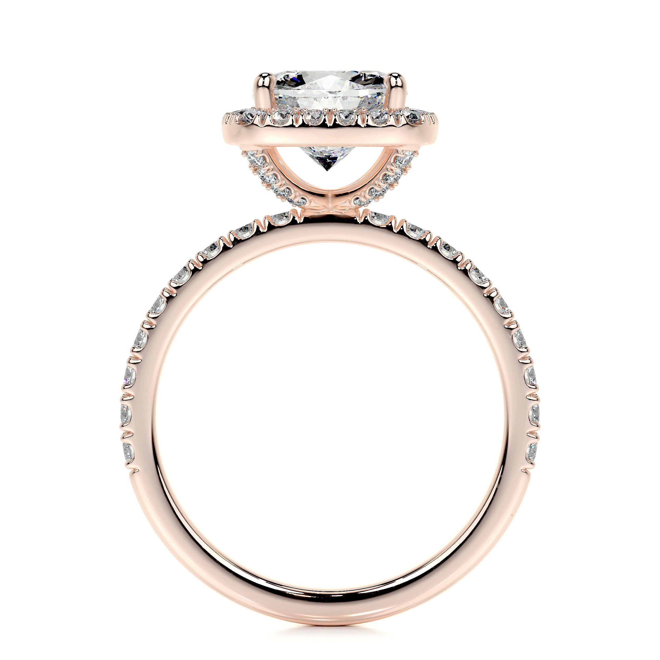 Alice Lab Grown Diamond Ring (3.30 Carat) -14K Rose Gold