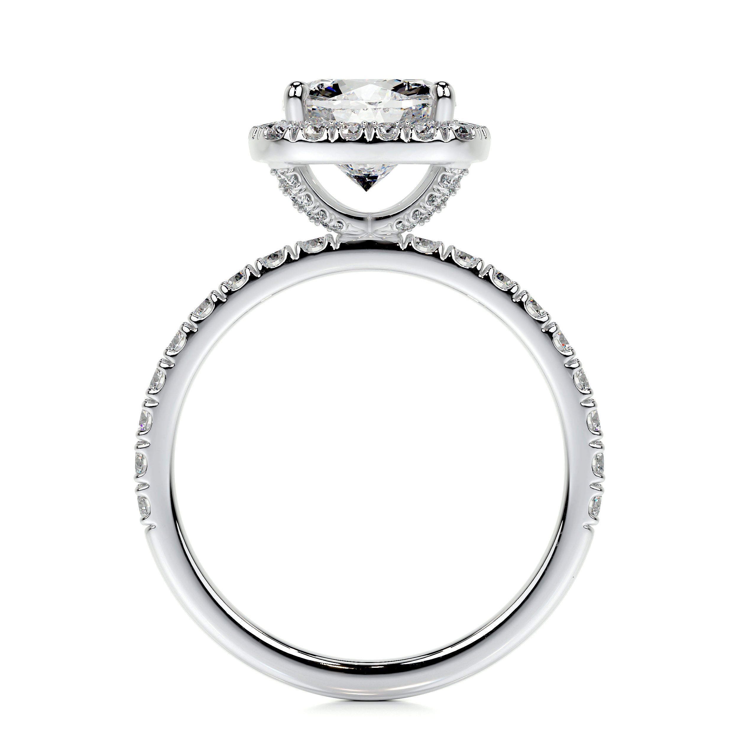 Alice Lab Grown Diamond Ring (3.30 Carat) -14K White Gold
