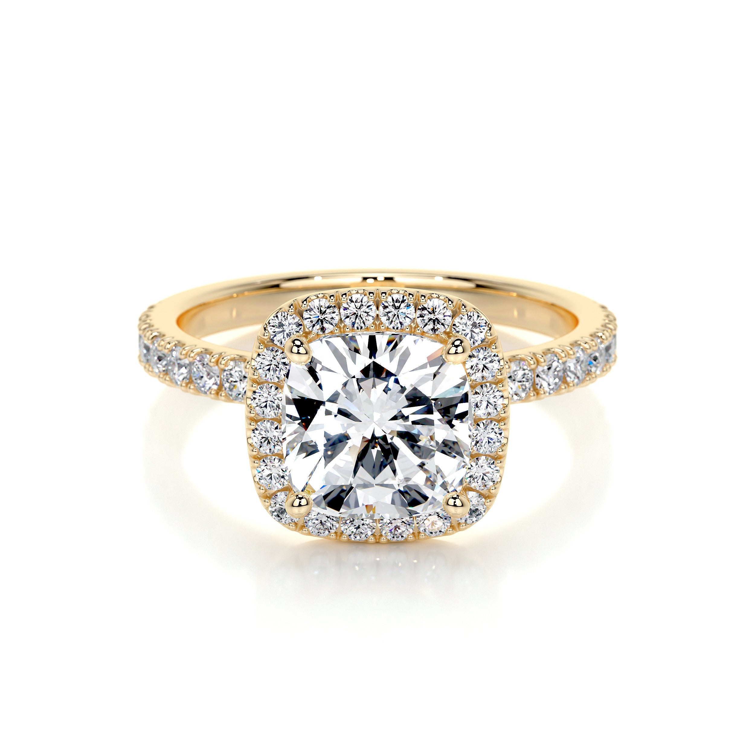 Alice Lab Grown Diamond Ring (3.30 Carat) -18K Yellow Gold