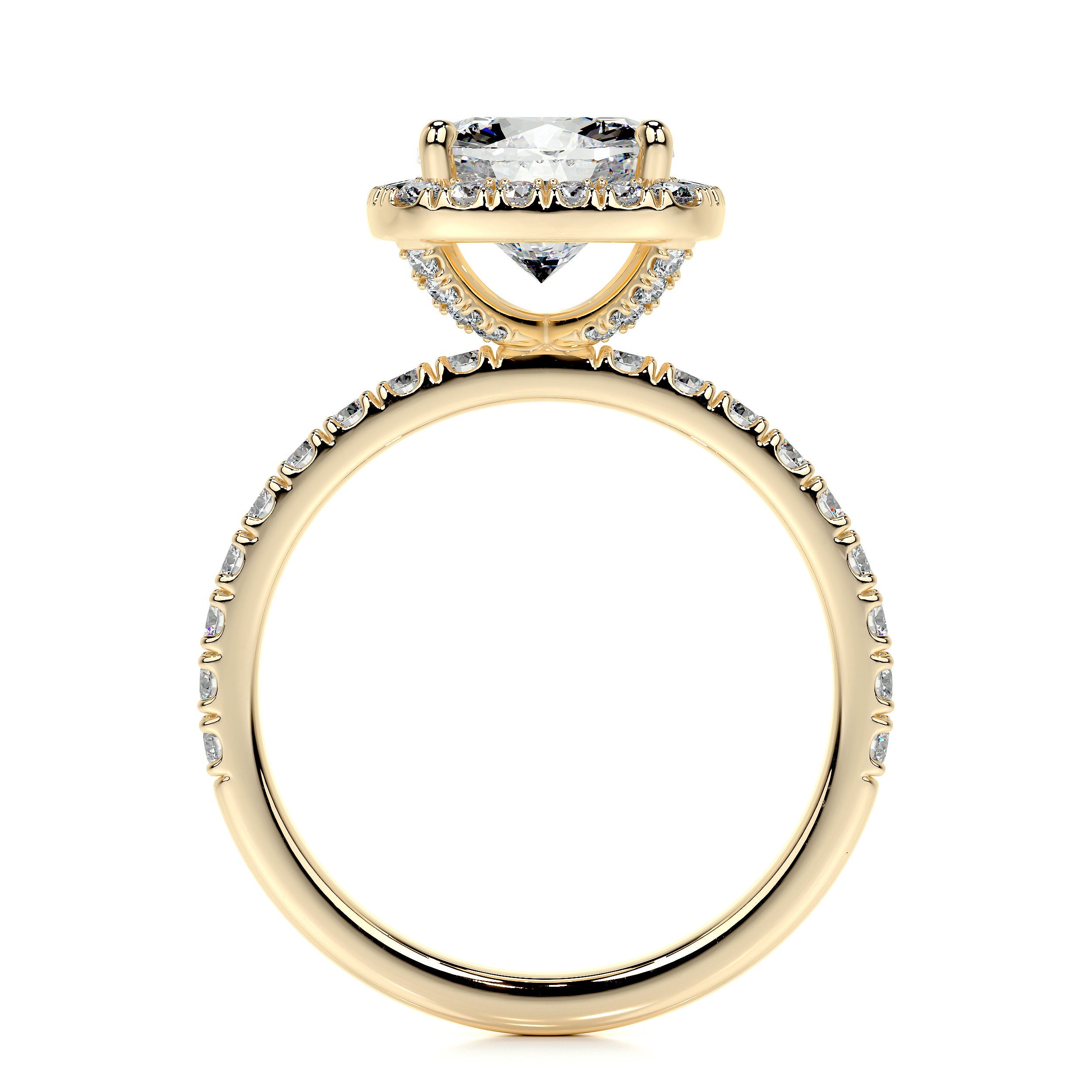 Alice Lab Grown Diamond Ring (3.30 Carat) -18K Yellow Gold
