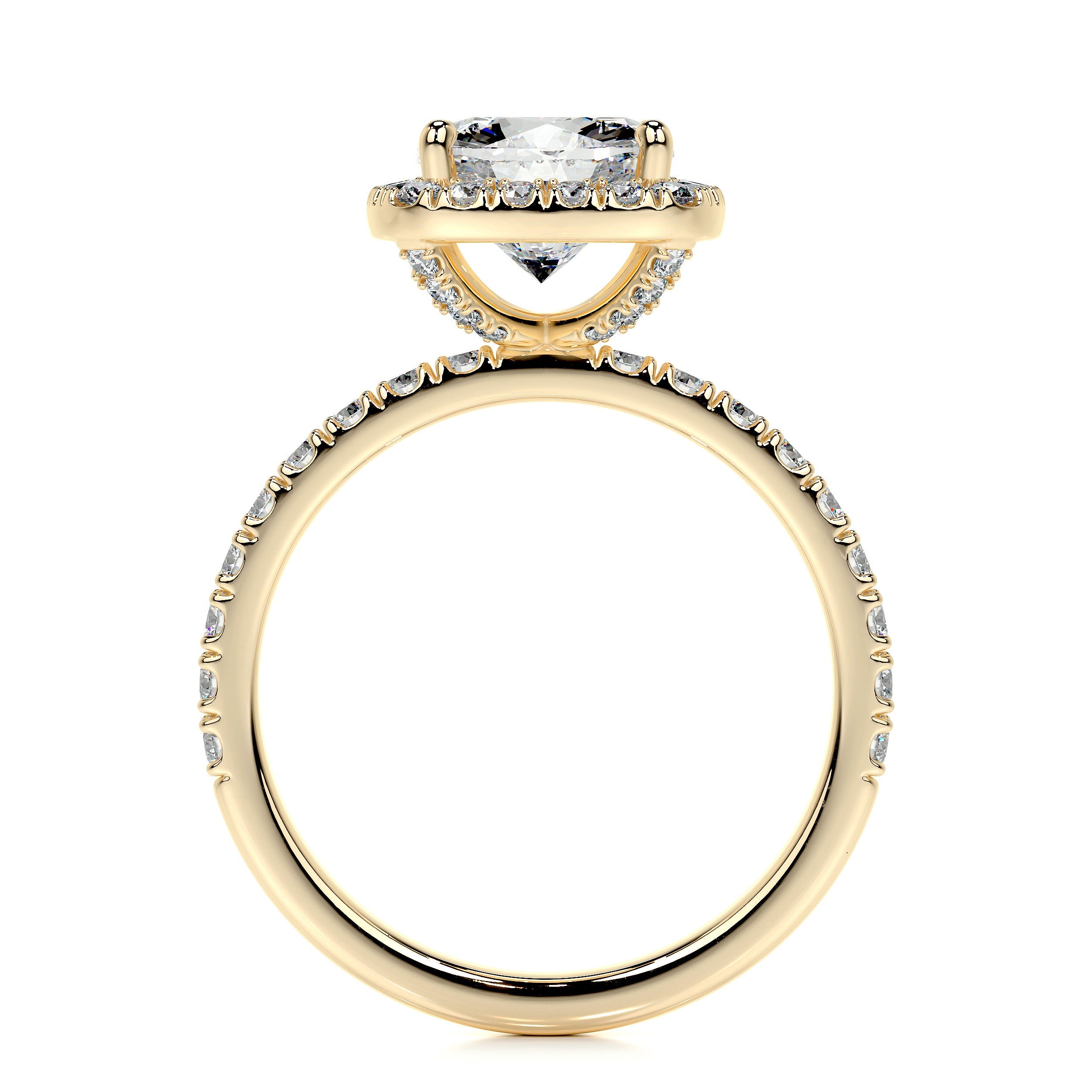 Alice Lab Grown Diamond Ring   (3.30 Carat) -18K Yellow Gold