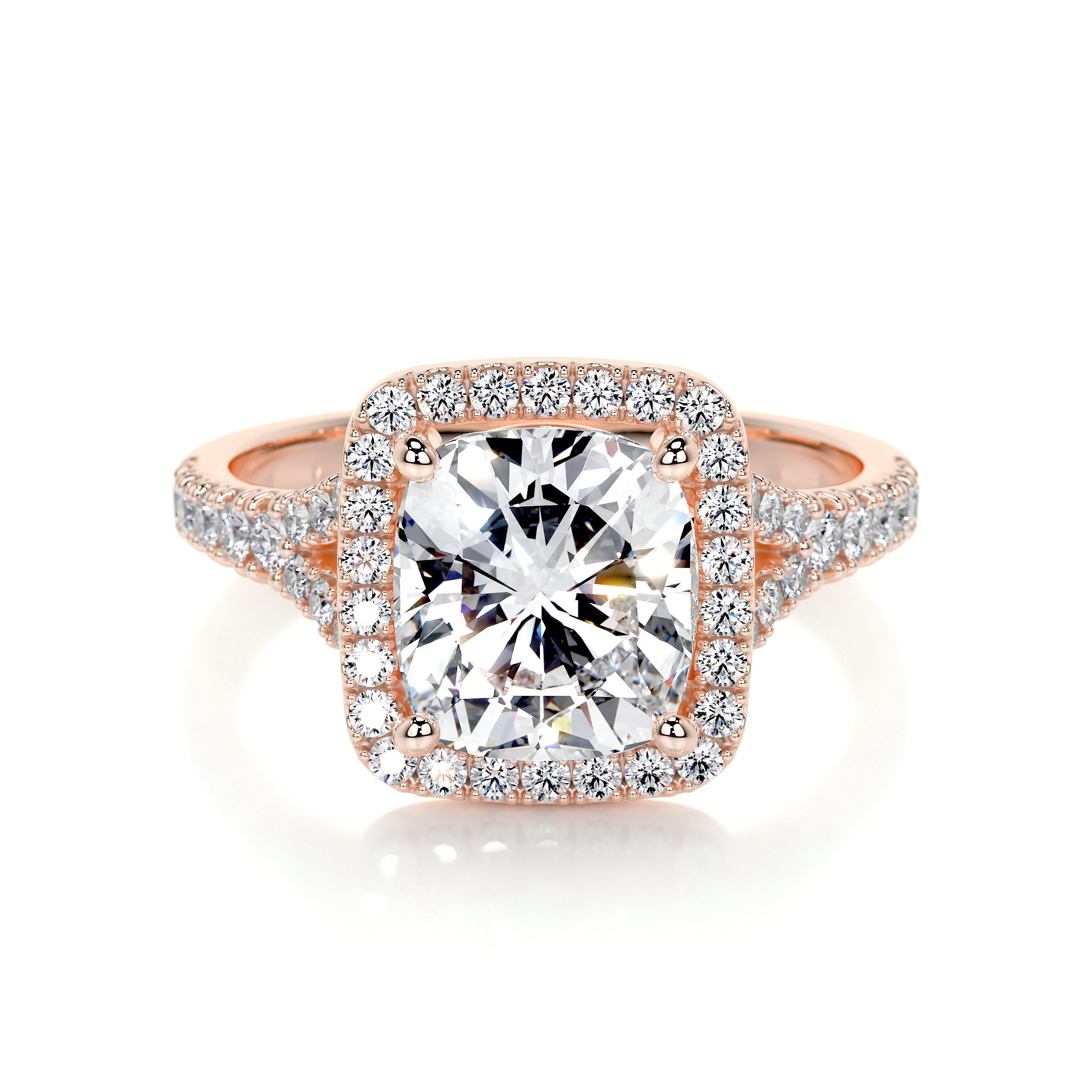 Luciana Lab Grown Diamond Ring   (3 Carat) -14K Rose Gold