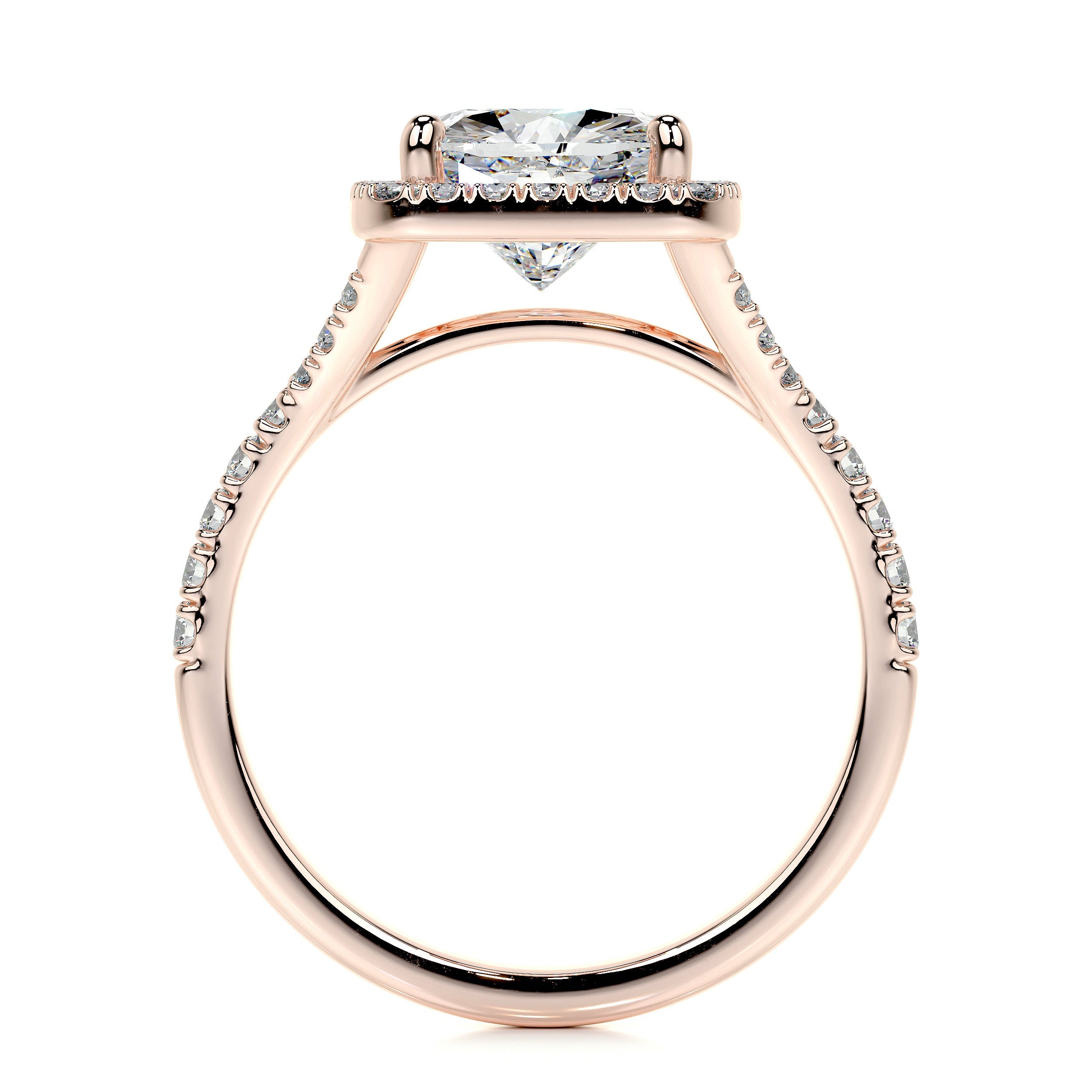 Luciana Lab Grown Diamond Ring (3 Carat) -14K Rose Gold