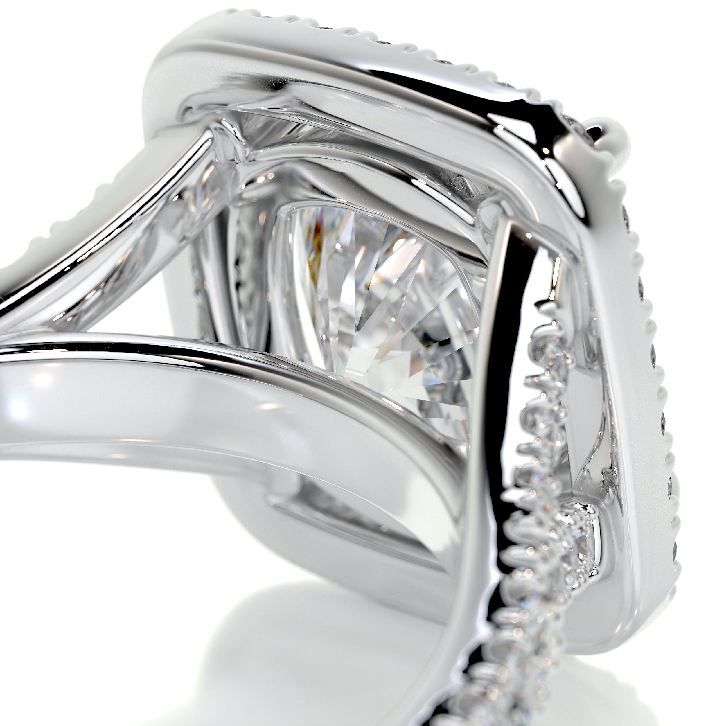 Luciana Diamond Engagement Ring -14K White Gold