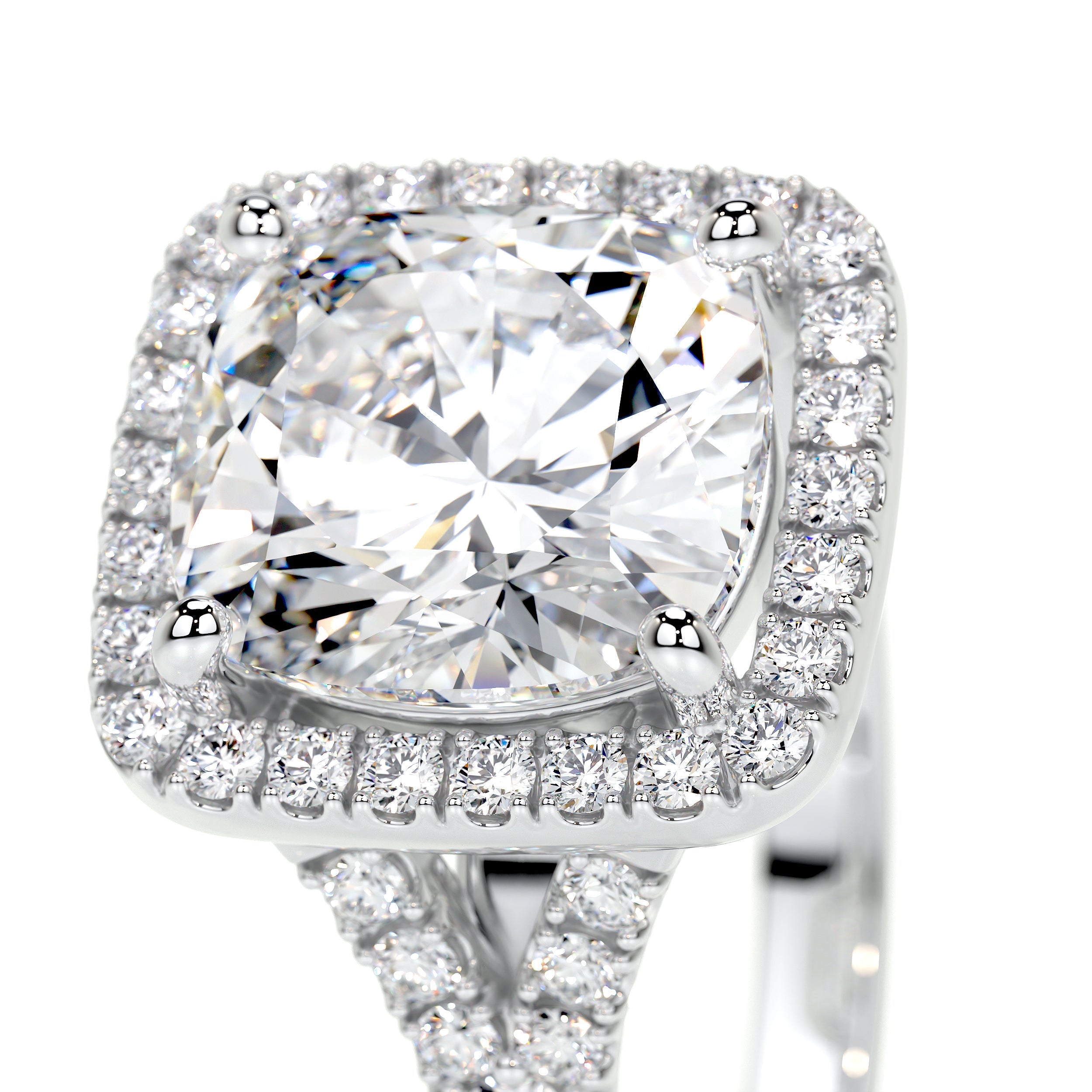 Luciana Lab Grown Diamond Ring (3 Carat) -14K White Gold
