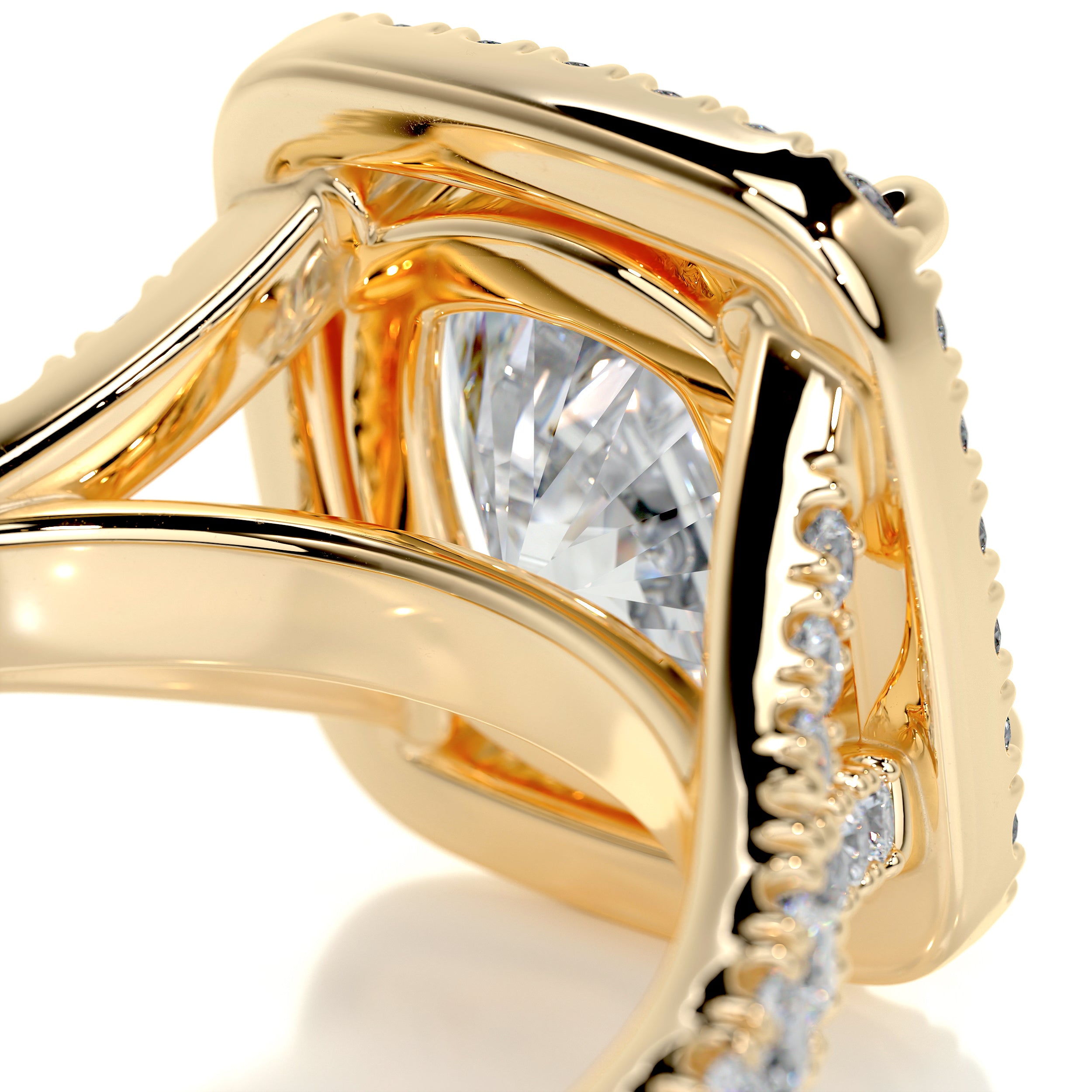 Luciana Diamond Engagement Ring -18K Yellow Gold