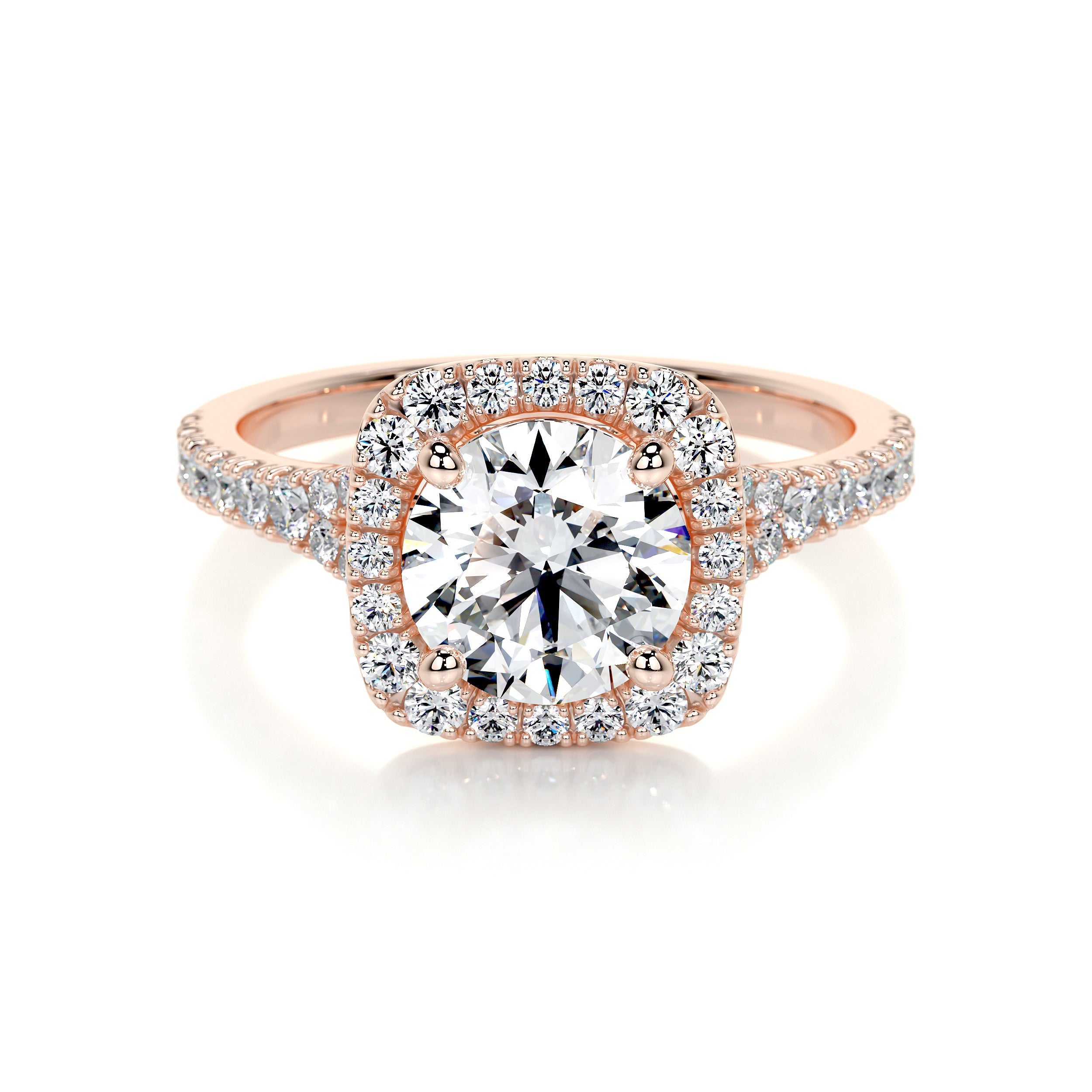 Addison Lab Grown Diamond Ring   (2 Carat) -14K Rose Gold