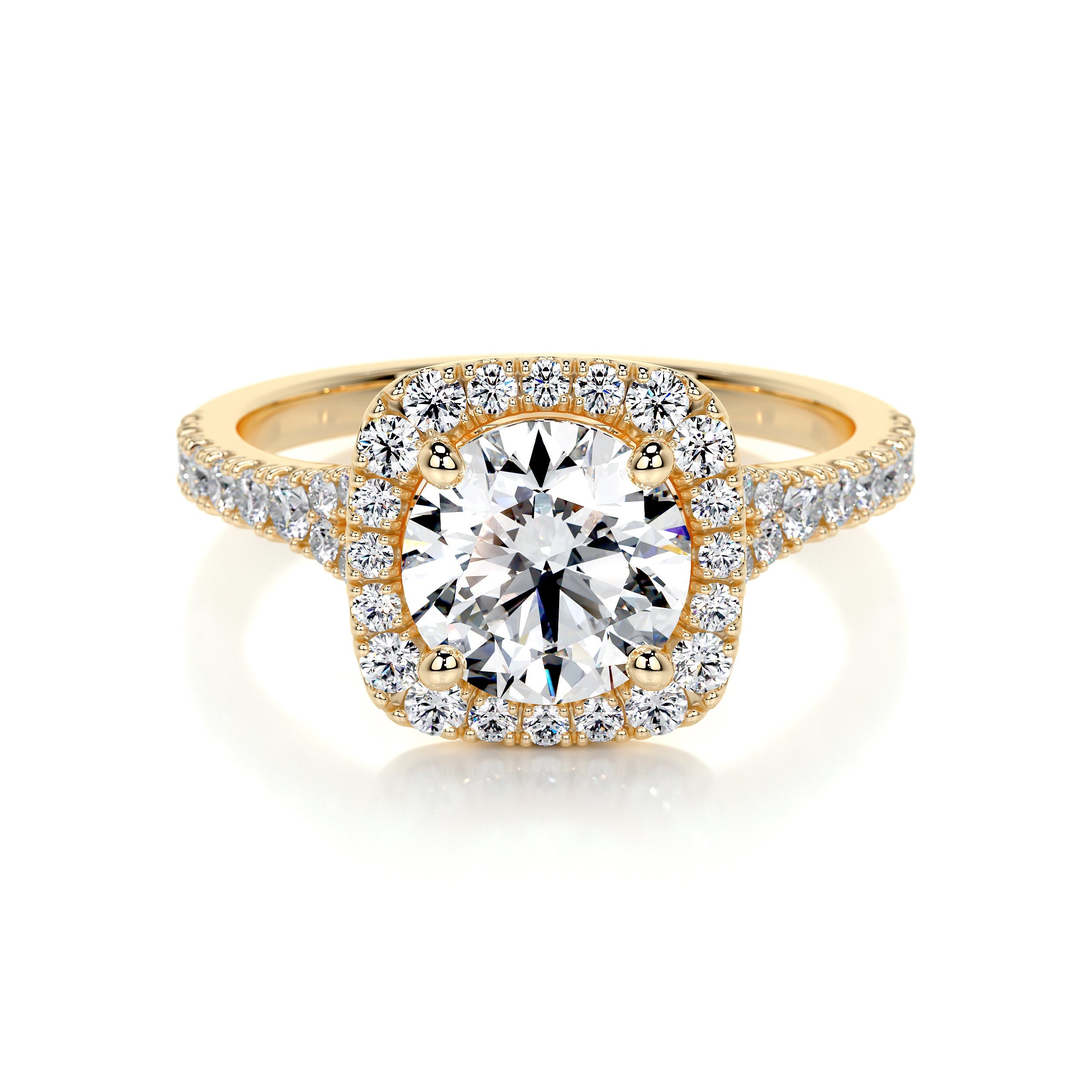 Addison Lab Grown Diamond Ring   (2 Carat) -18K Yellow Gold