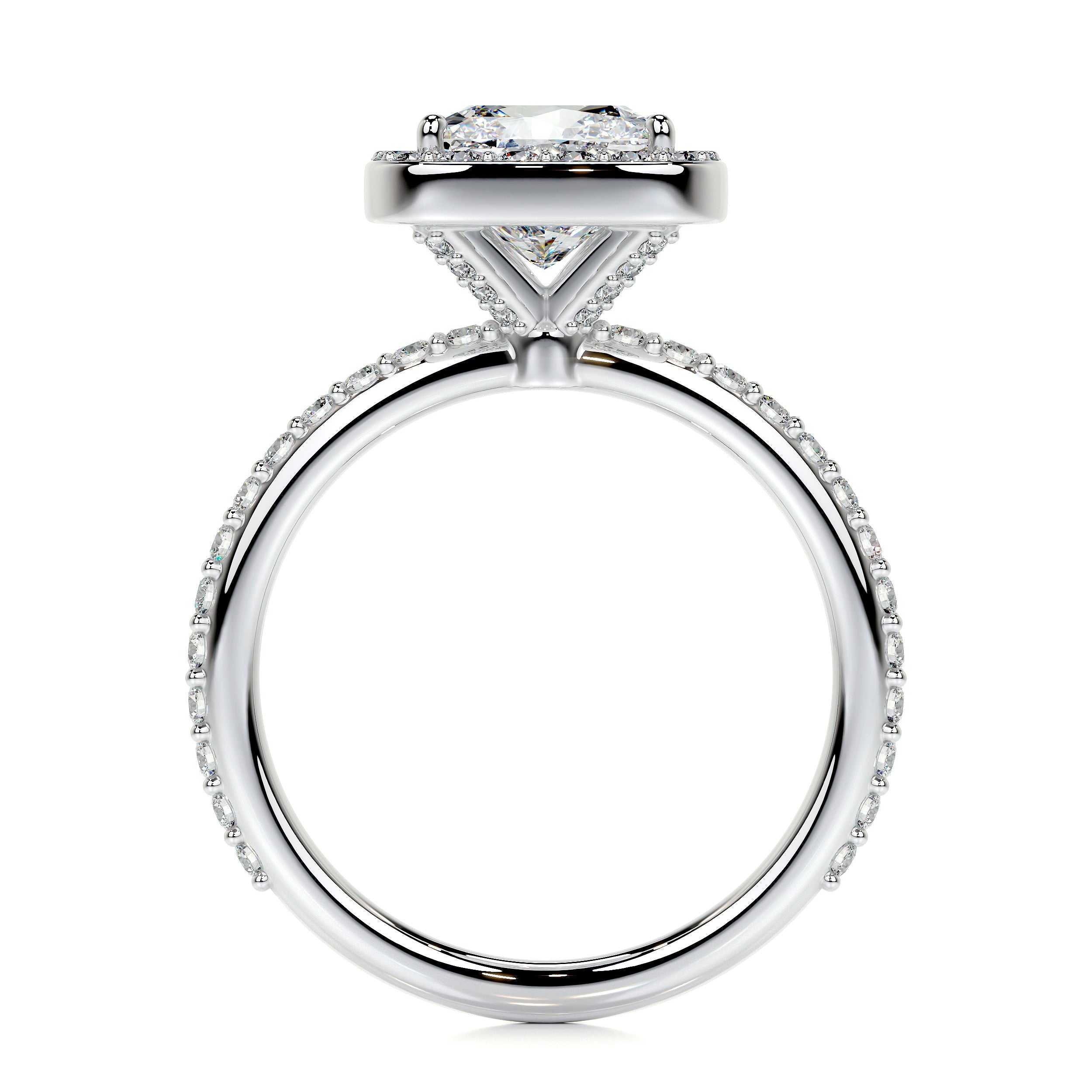 Paula Lab Grown Diamond Ring (2.70 Carat) -18K White Gold
