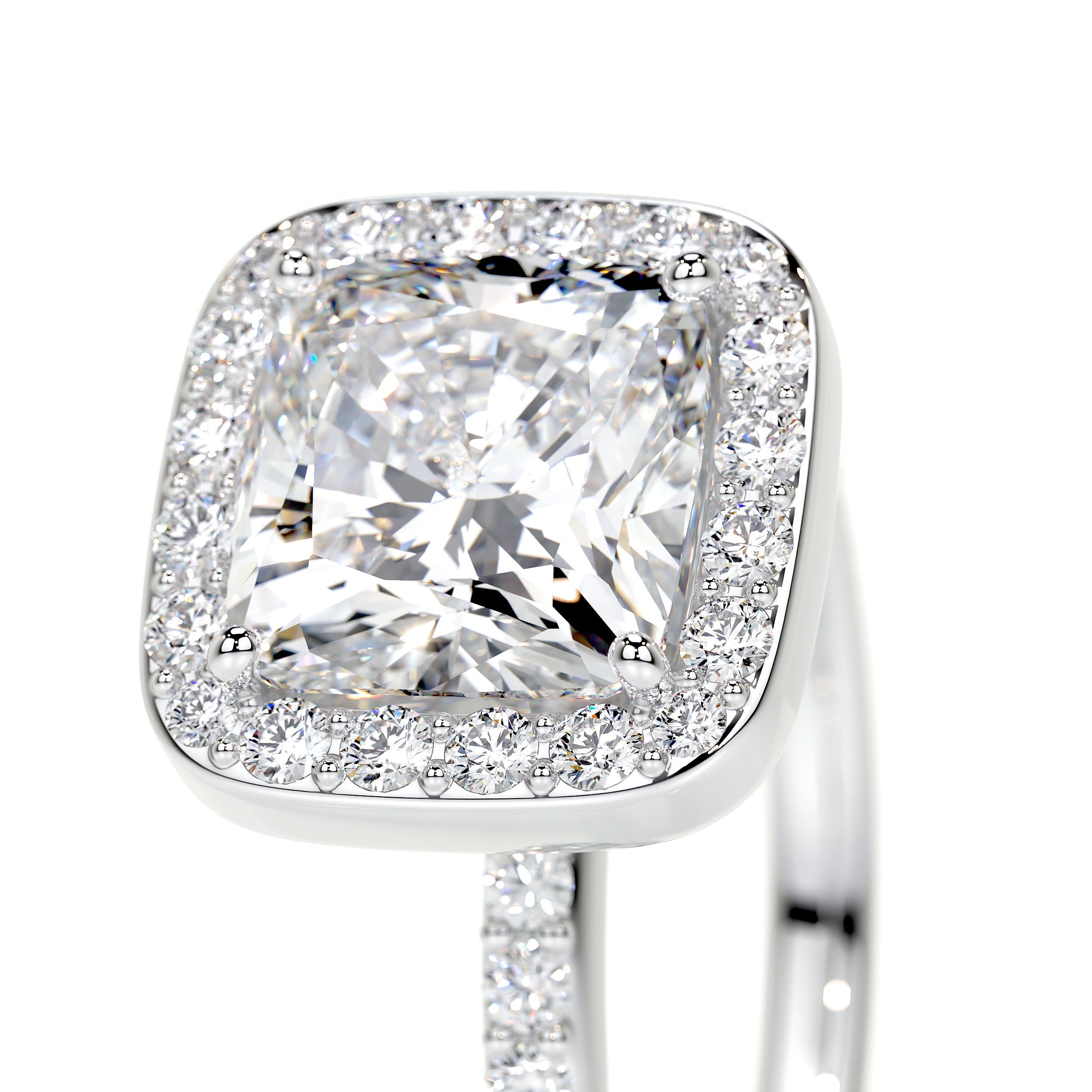 Paula Lab Grown Diamond Ring (2.70 Carat) -18K White Gold
