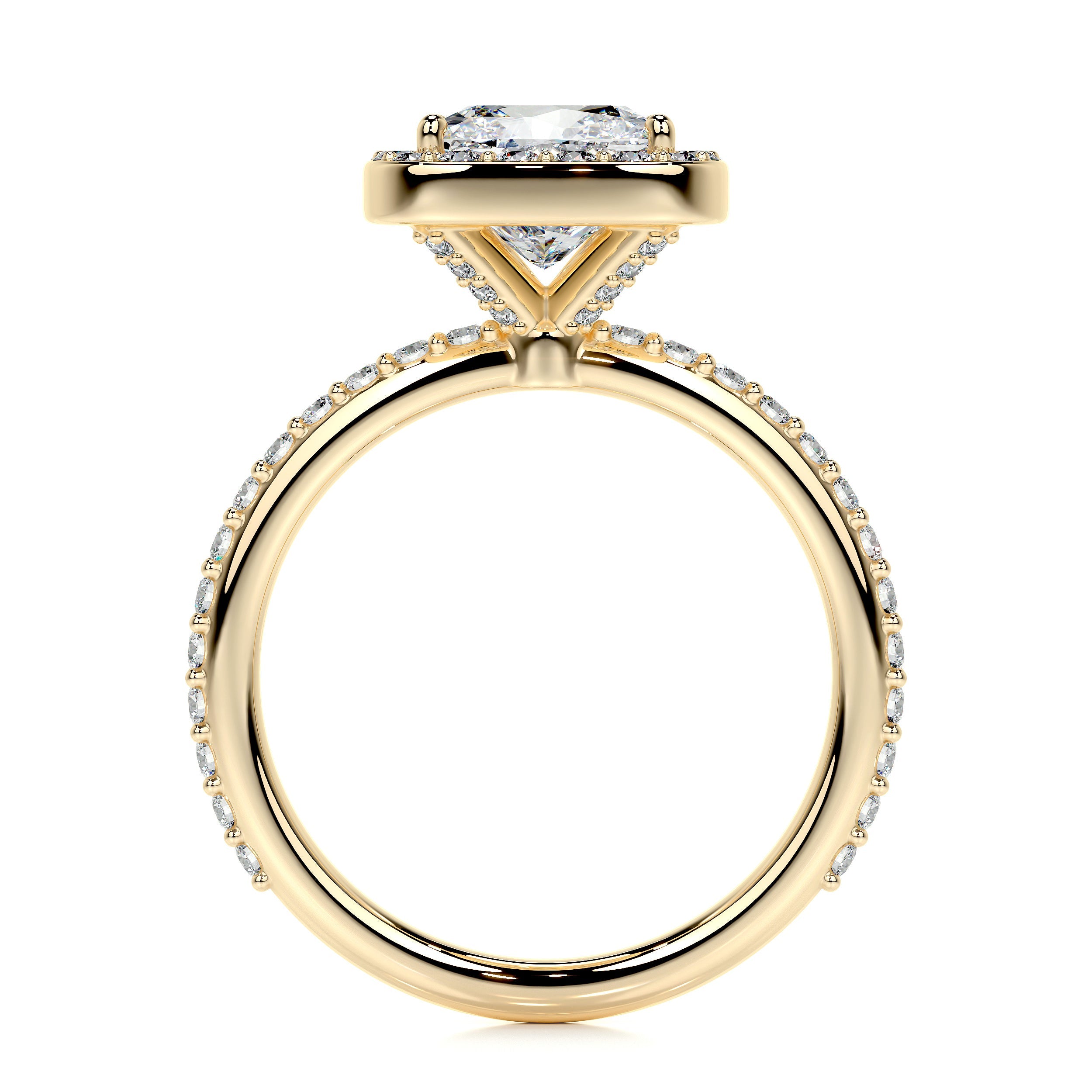 Paula Lab Grown Diamond Ring (2.70 Carat) -18K Yellow Gold