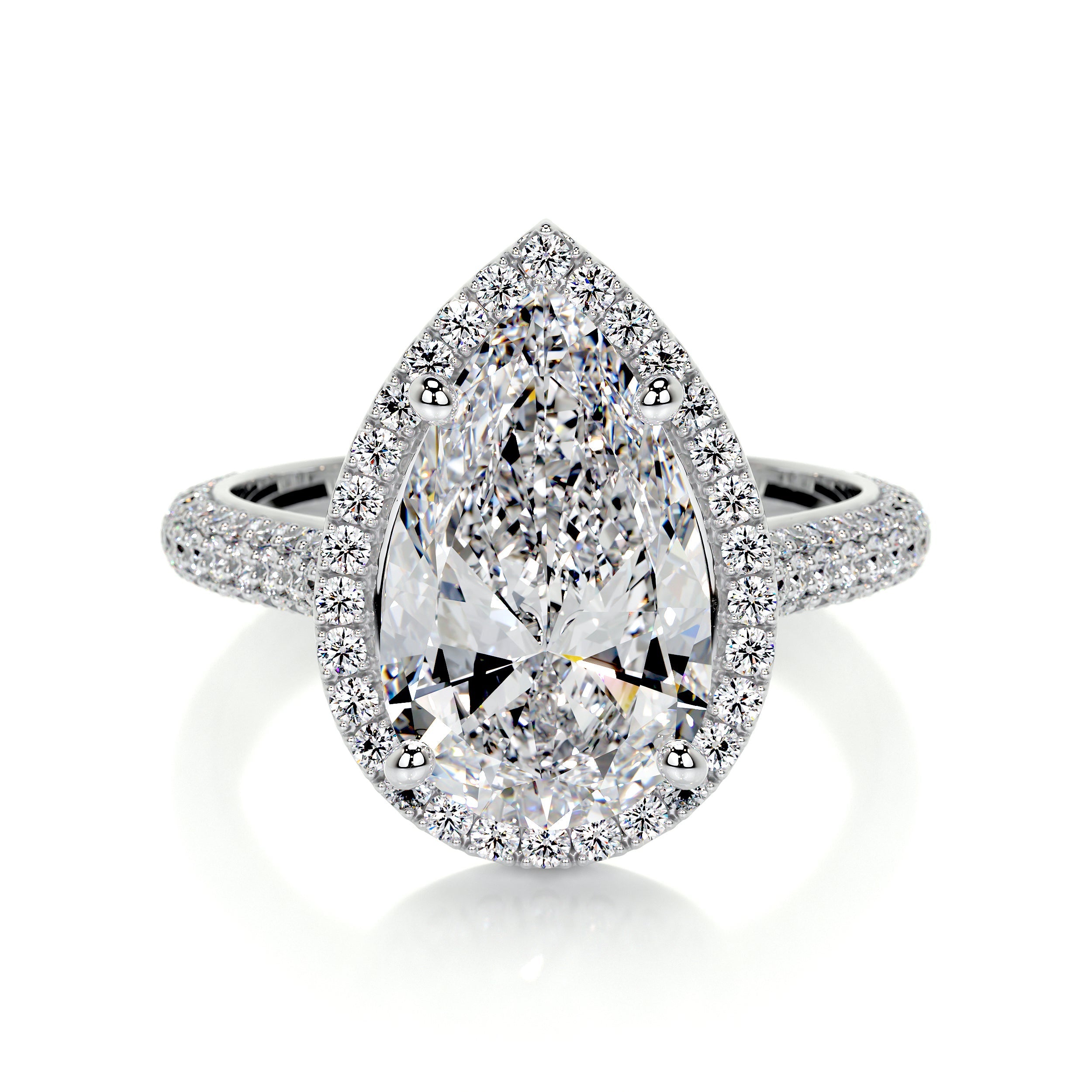 Margarita Lab Grown Diamond Ring   (3.5 Carat) -18K White Gold