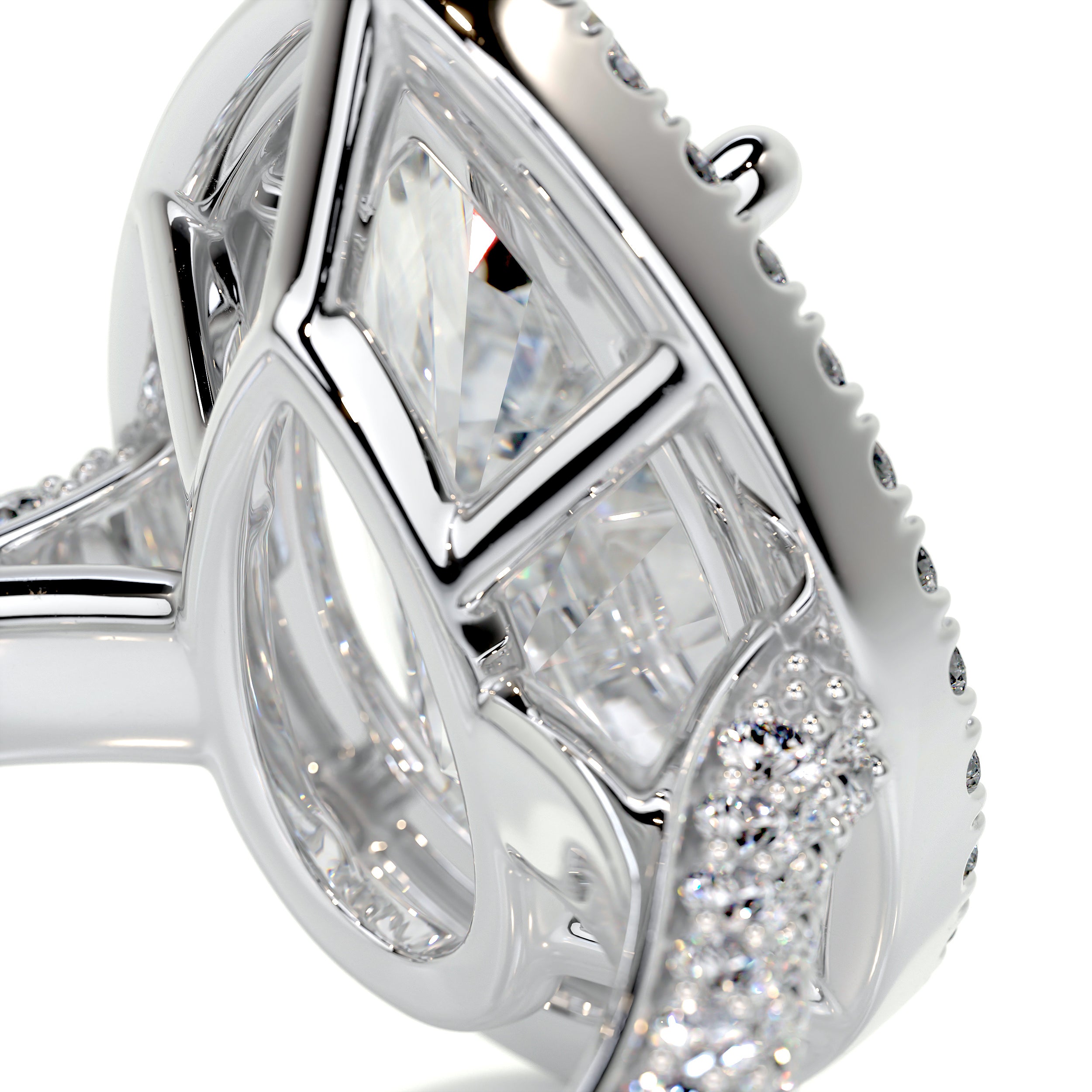 Margarita Diamond Engagement Ring -18K White Gold