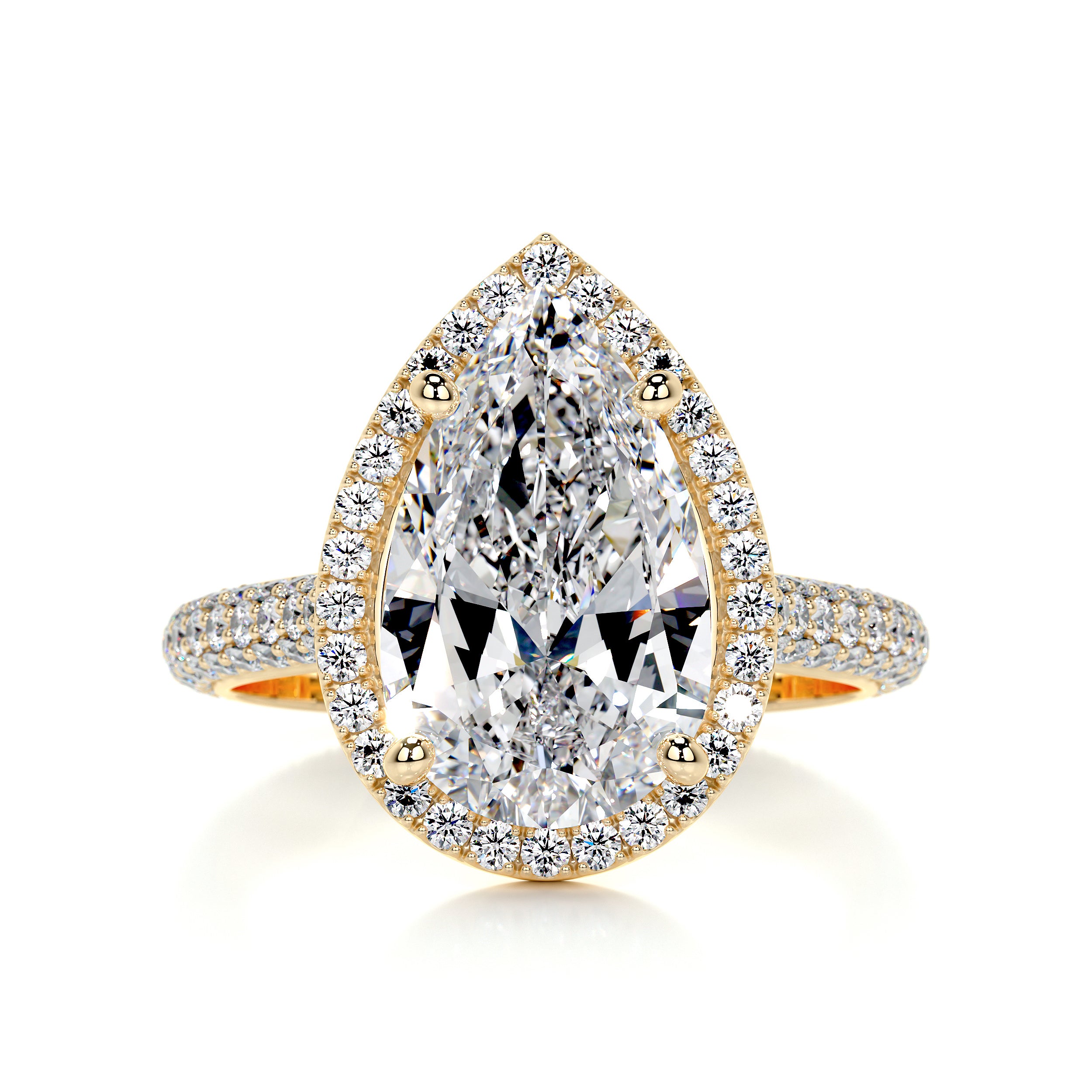 Margarita Diamond Engagement Ring -18K Yellow Gold