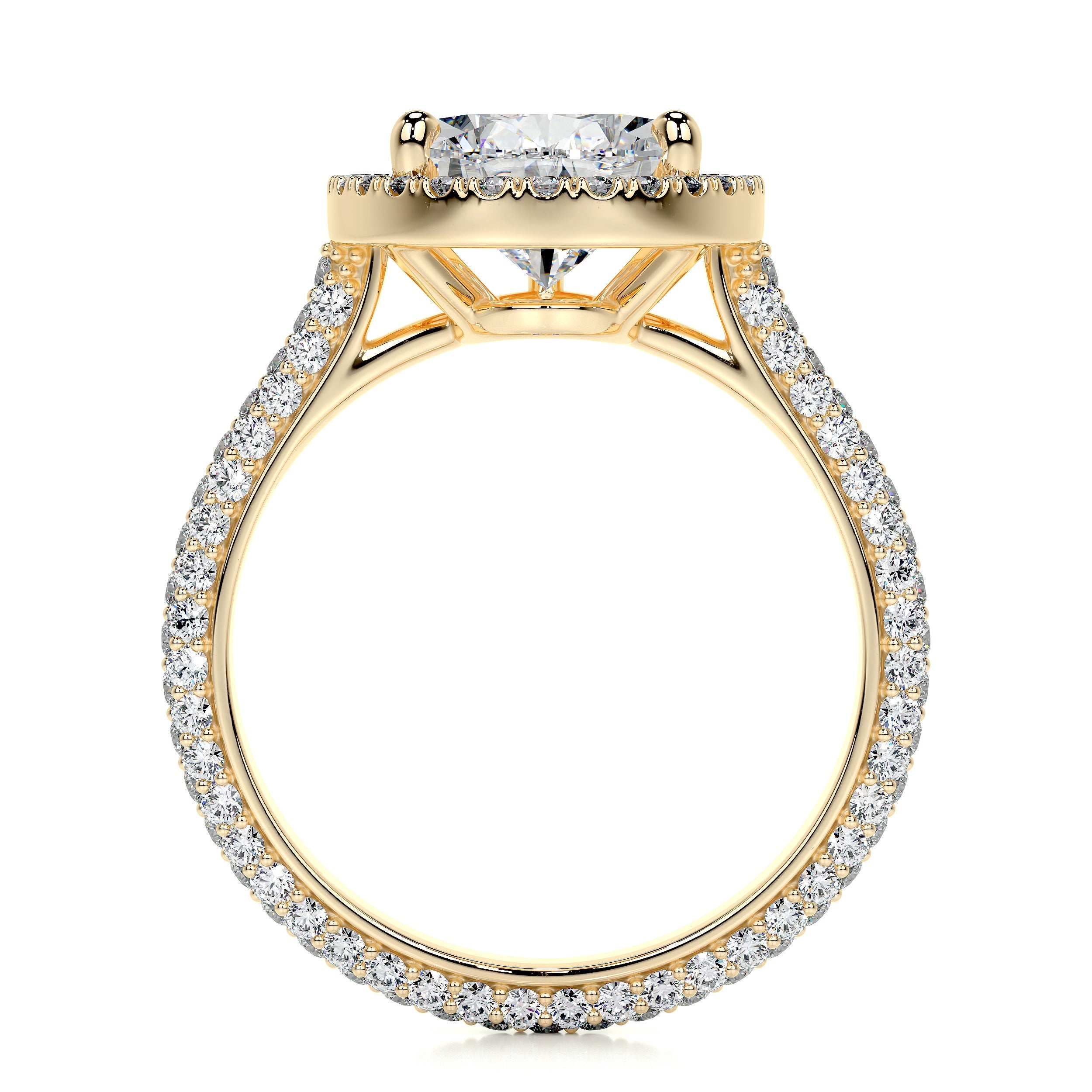 Margarita Lab Grown Diamond Ring   (3.5 Carat) -18K Yellow Gold