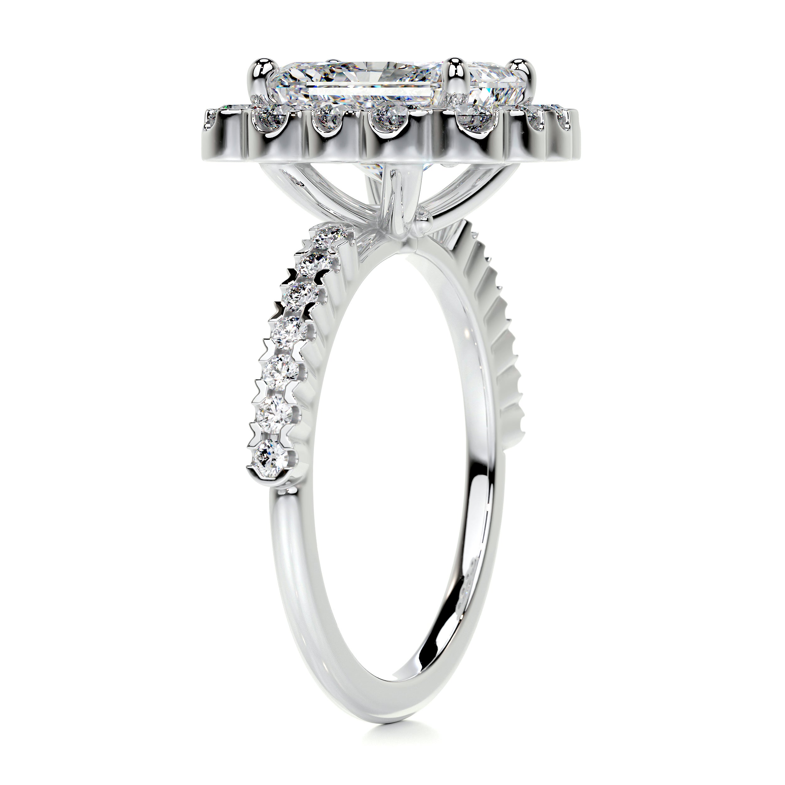 Sherry Diamond Engagement Ring -18K White Gold