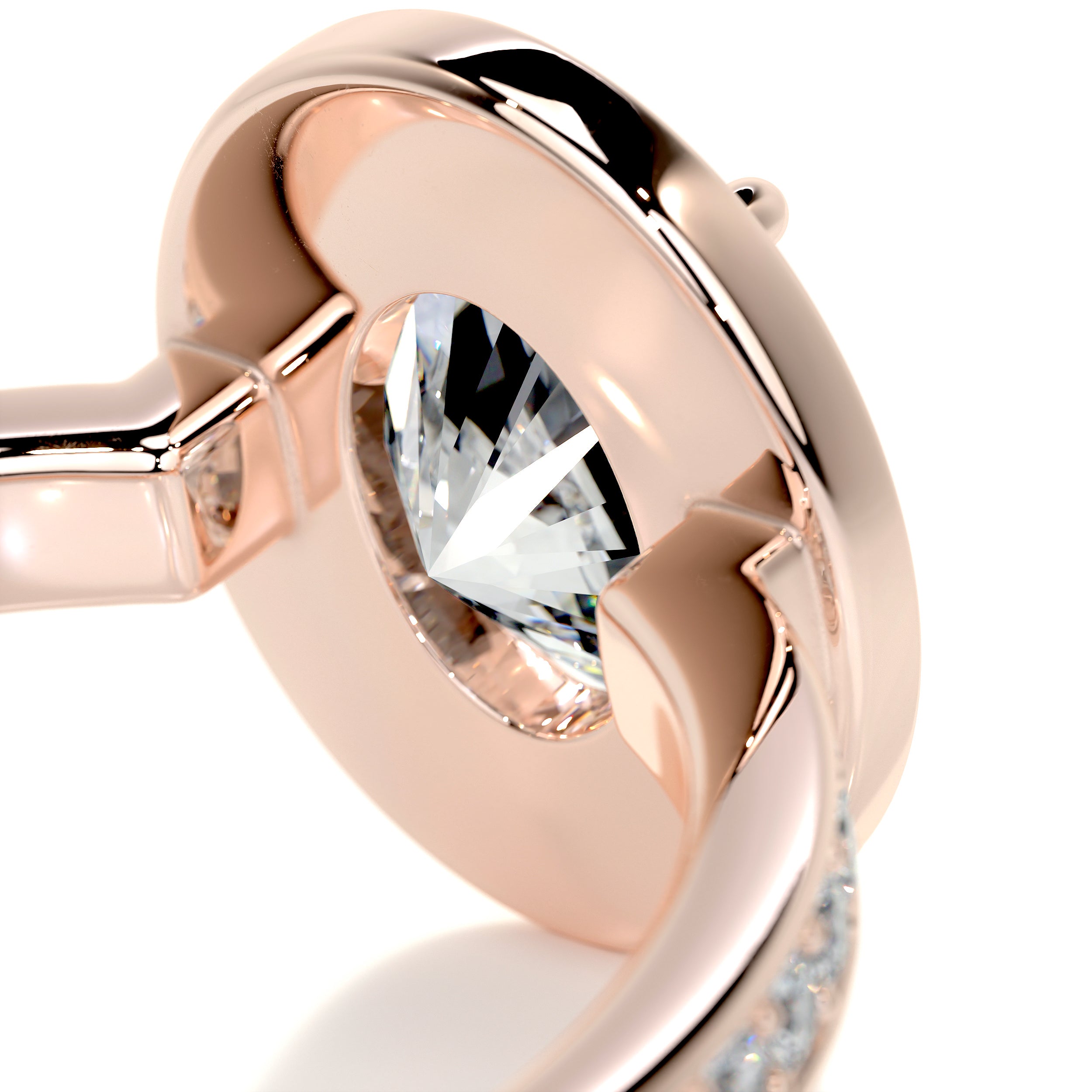 Raina Diamond Engagement Ring -14K Rose Gold