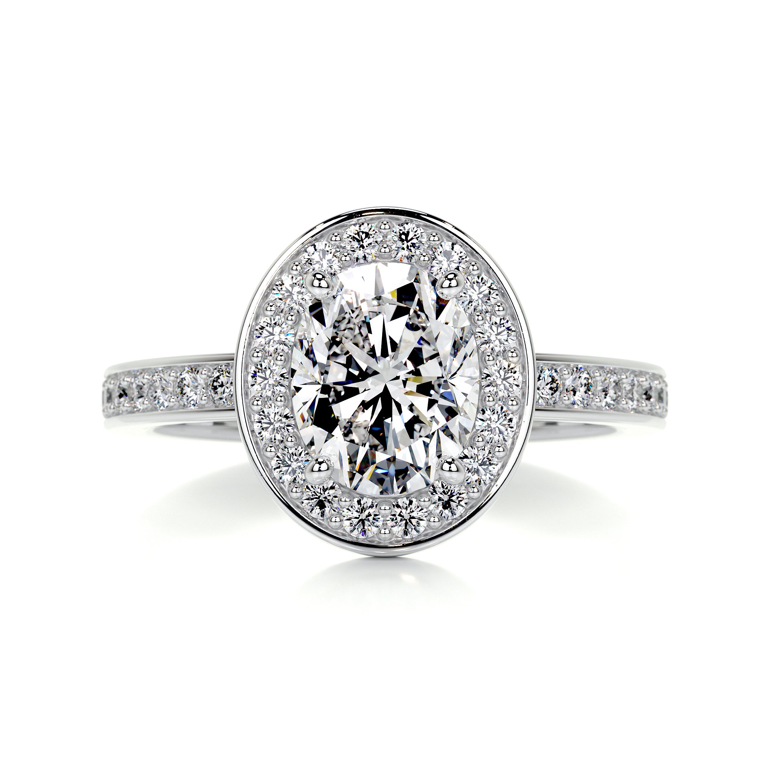 Raina Diamond Engagement Ring -18K White Gold