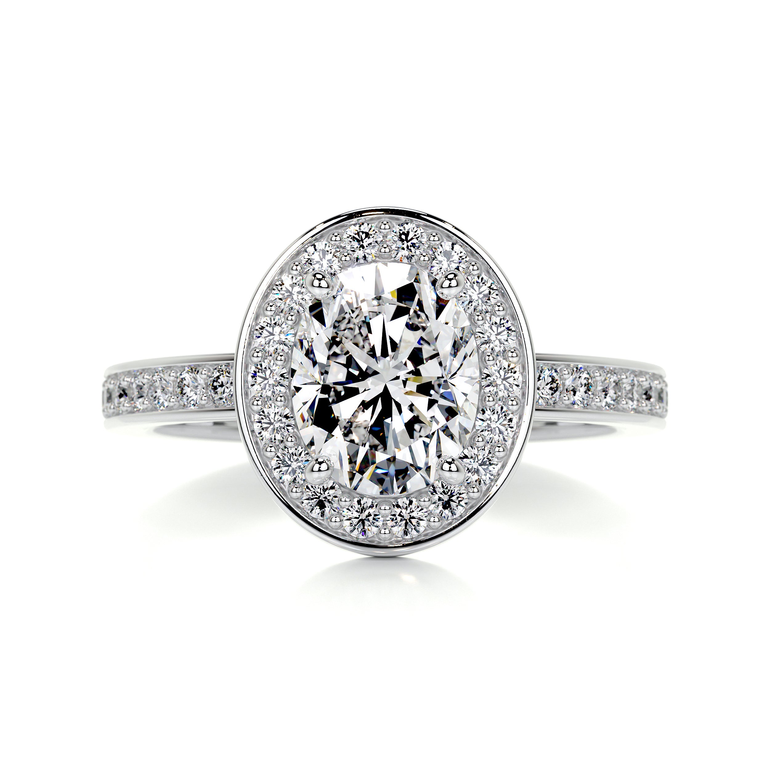 Raina Diamond Engagement Ring -14K White Gold