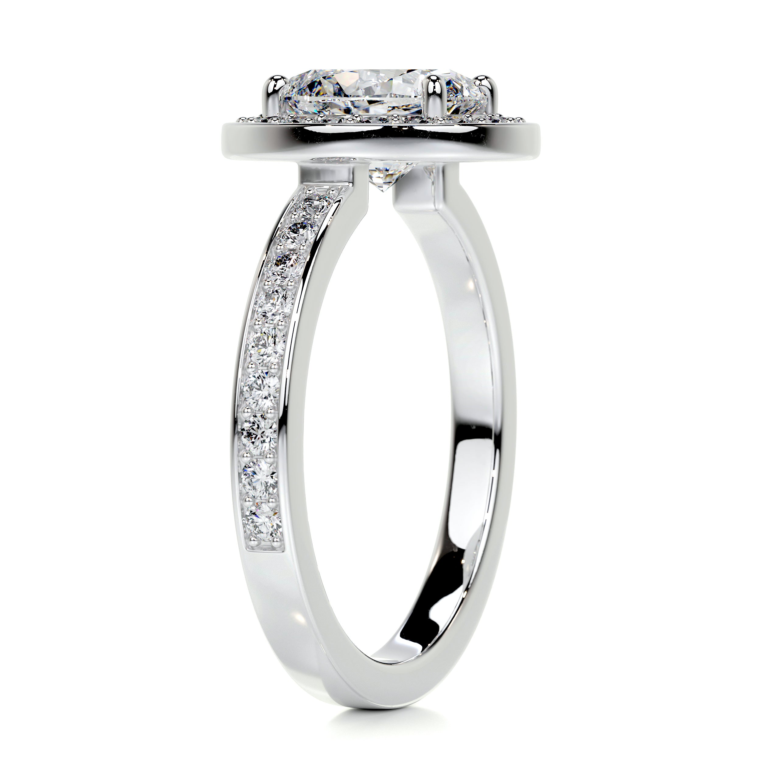 Raina Diamond Engagement Ring -14K White Gold