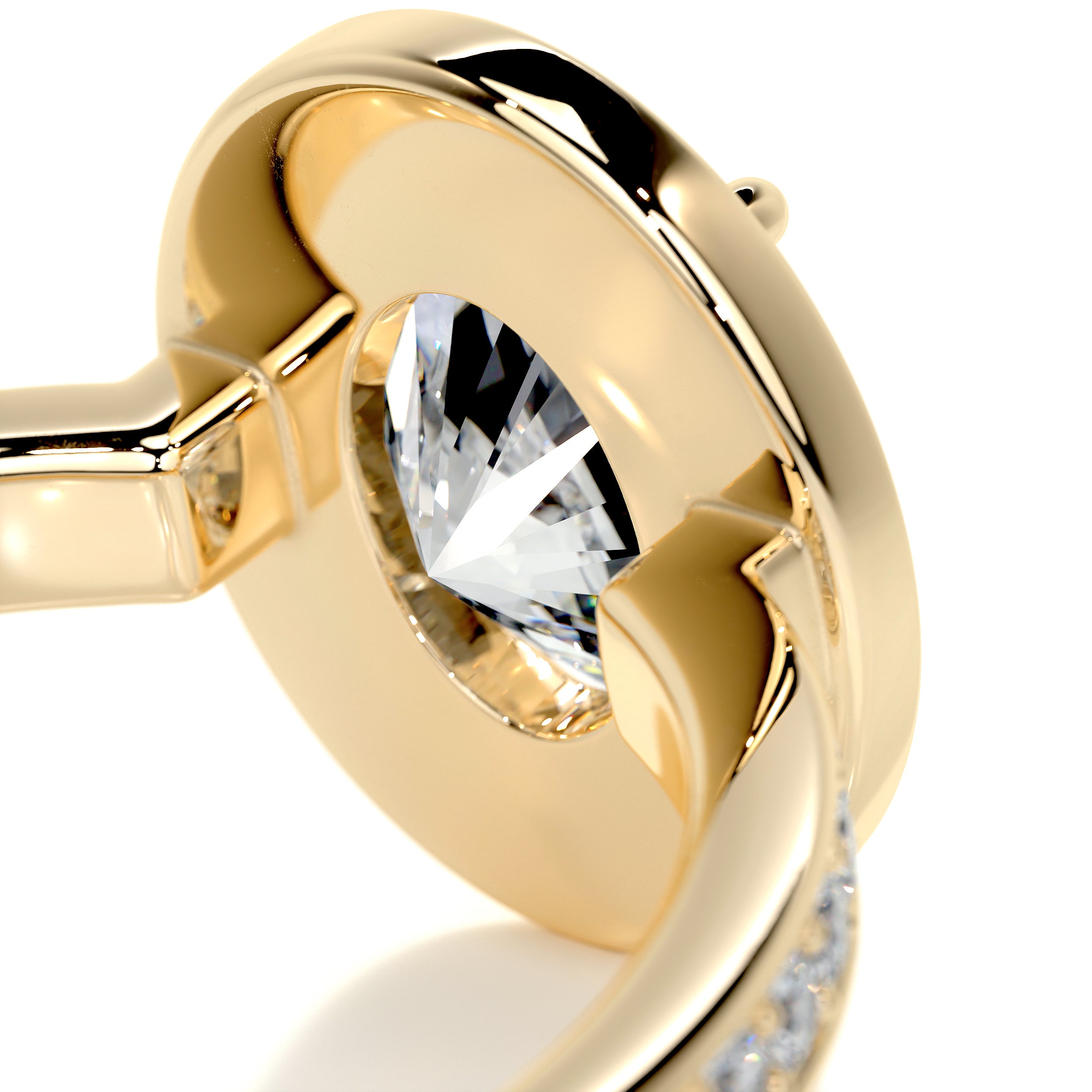 Raina Diamond Engagement Ring -18K Yellow Gold