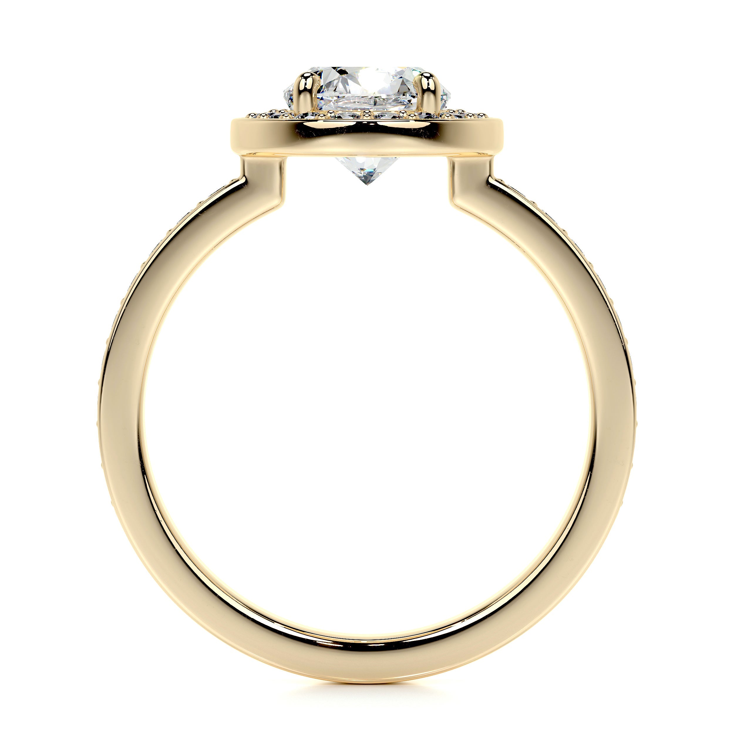 Raina Lab Grown Diamond Ring (1.80 Carat) -18K Yellow Gold