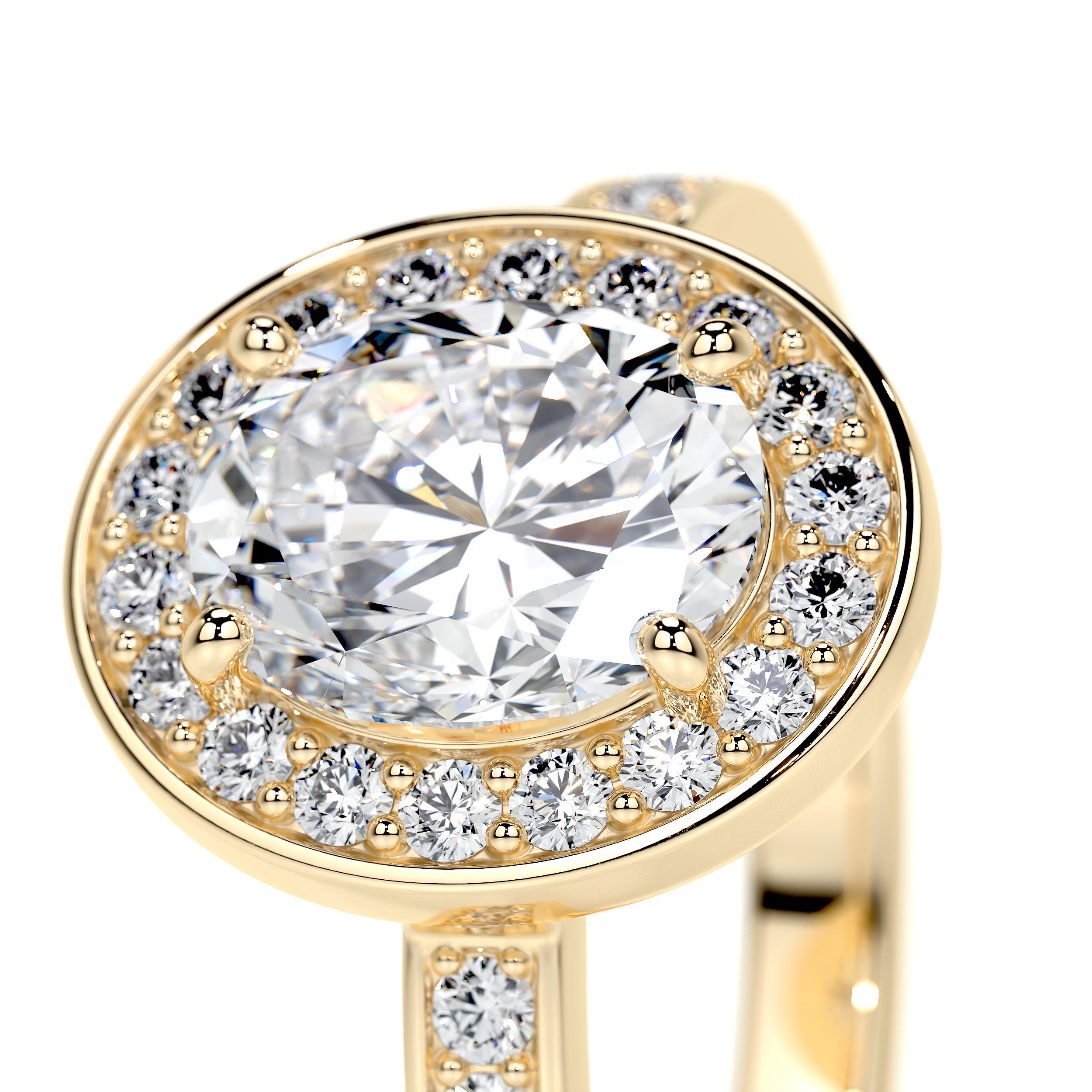 Raina Lab Grown Diamond Ring (1.80 Carat) -18K Yellow Gold