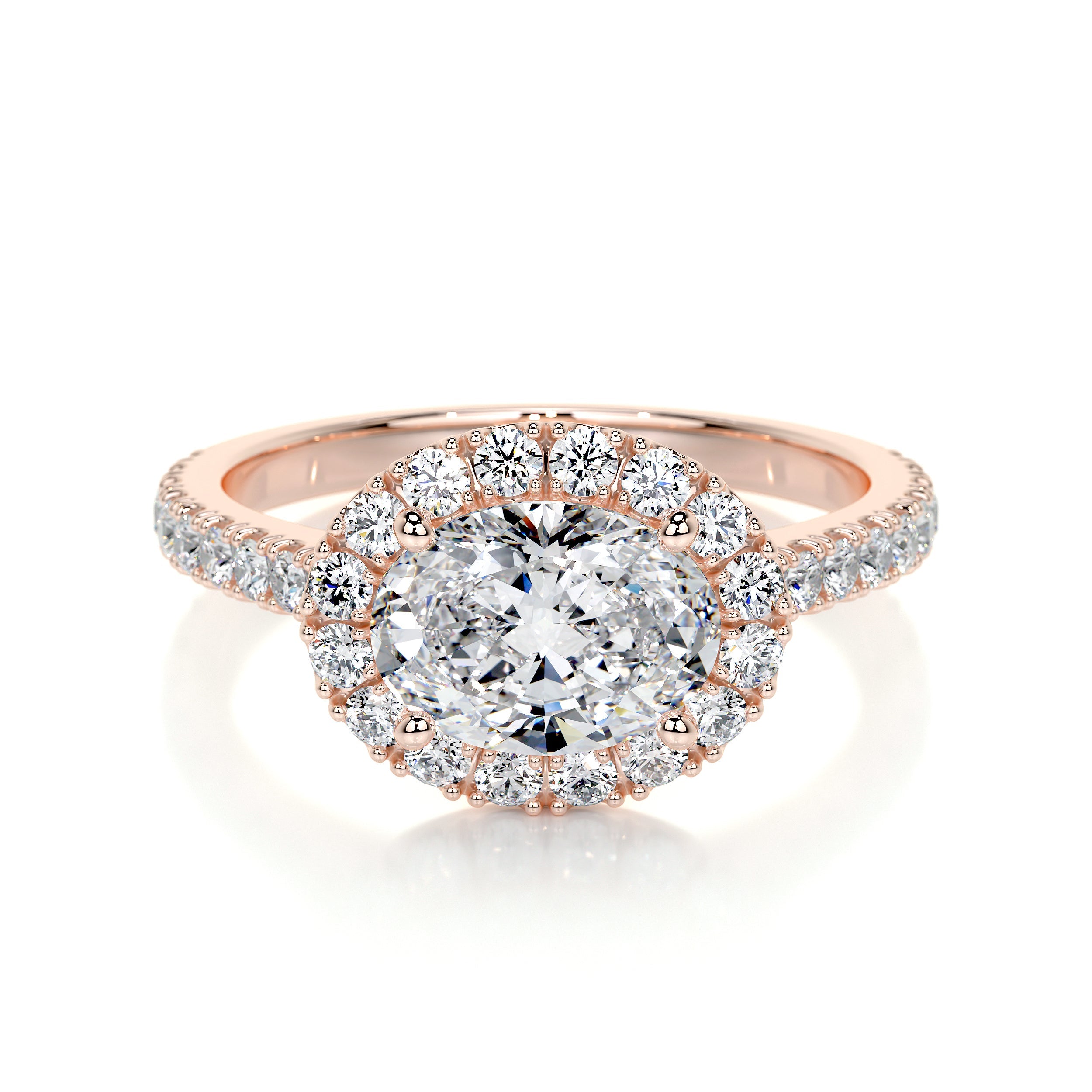 Alessandra Lab Grown Diamond Ring (1.30 Carat) -14K Rose Gold