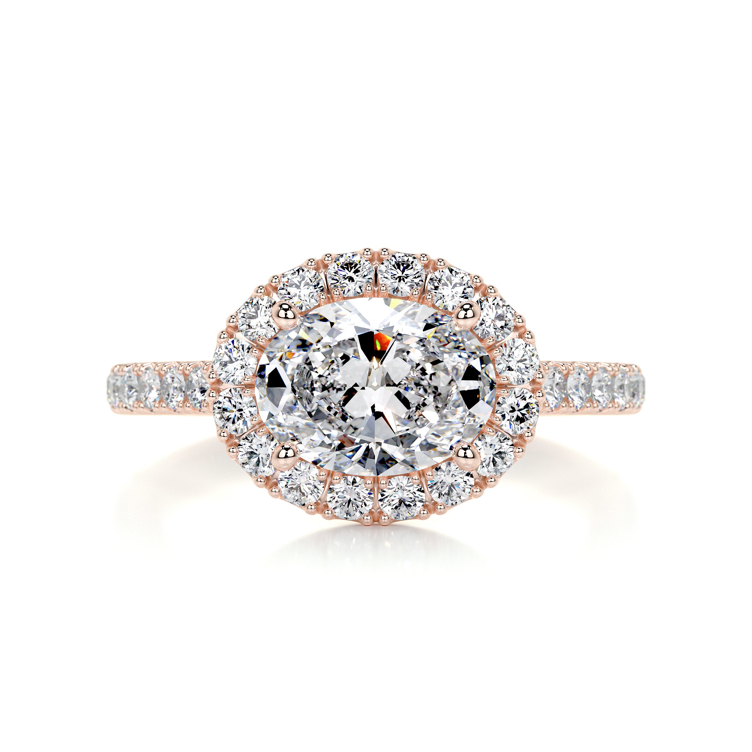 Alessandra Diamond Engagement Ring (1.30 Carat) -14K Rose Gold