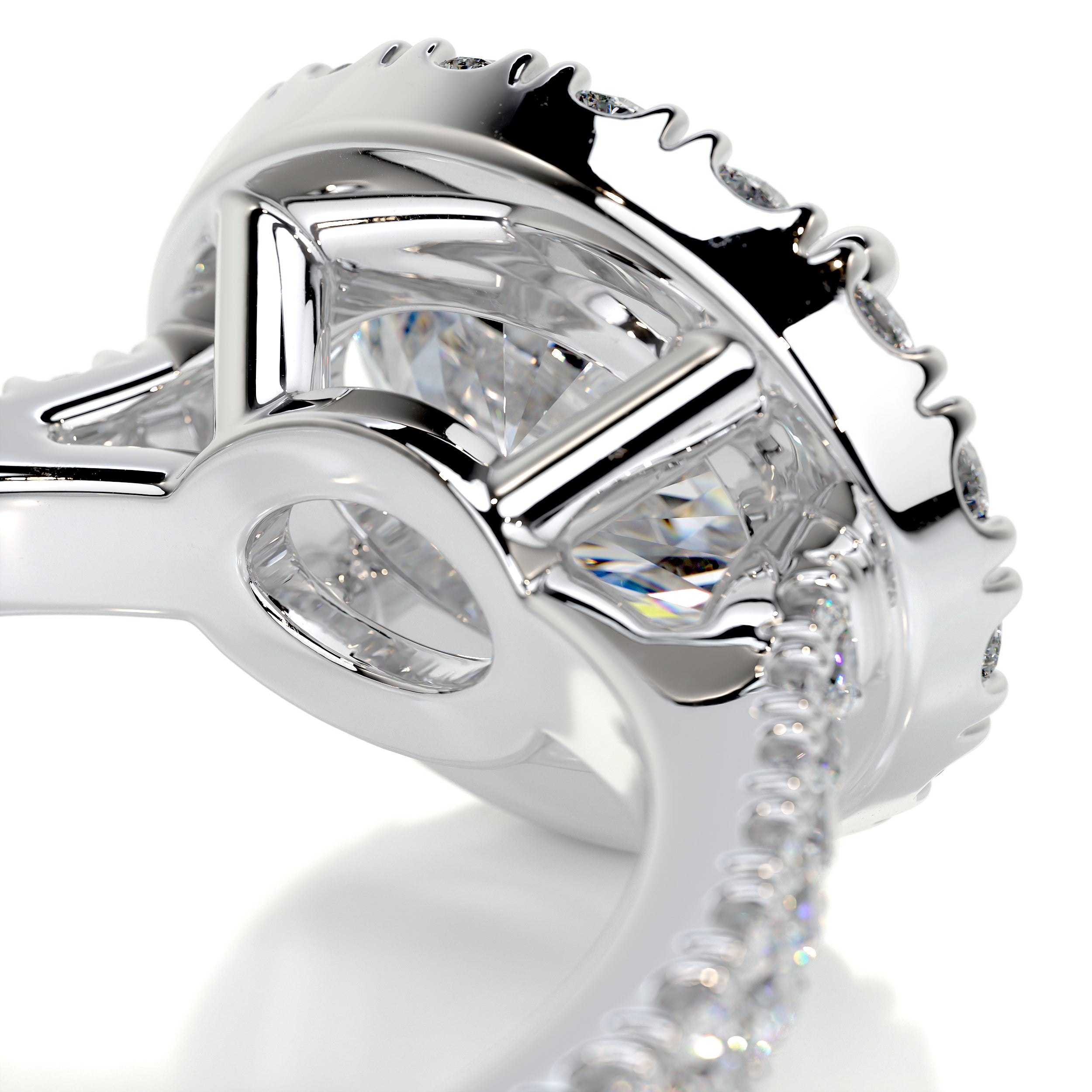 Alessandra Diamond Engagement Ring -14K White Gold
