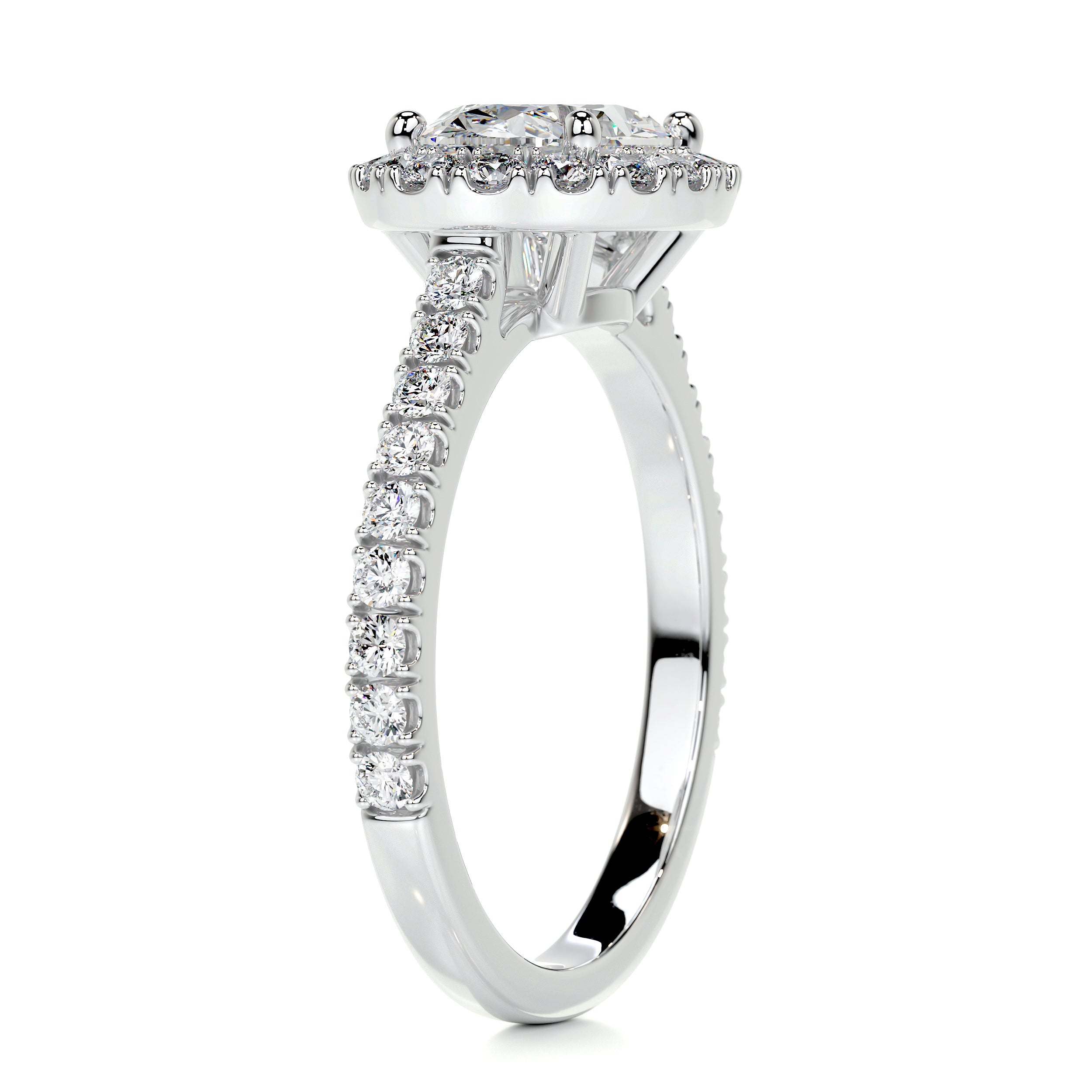 Alessandra Diamond Engagement Ring -14K White Gold