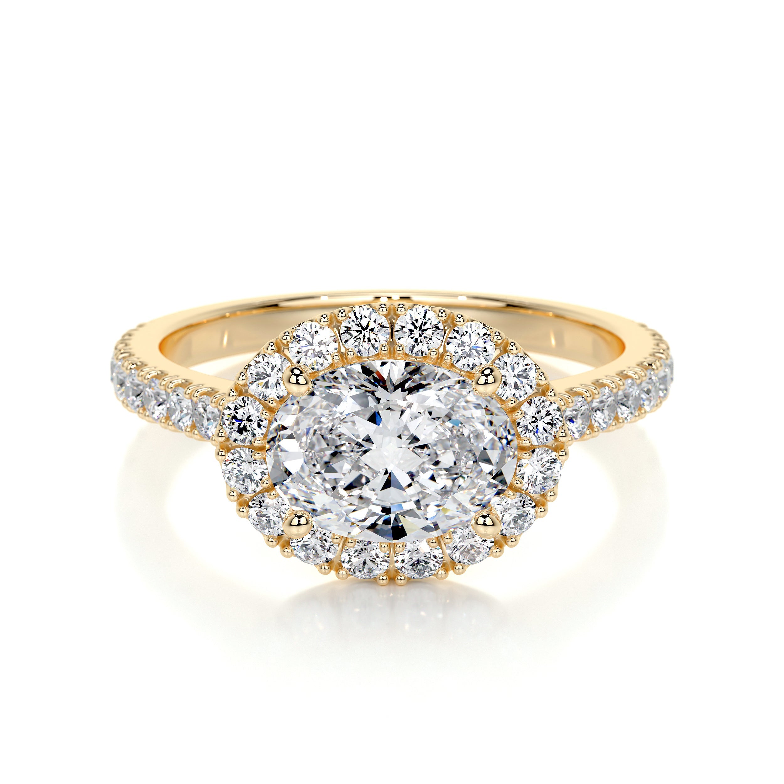 Alessandra Lab Grown Diamond Ring (1.30 Carat) -18K Yellow Gold