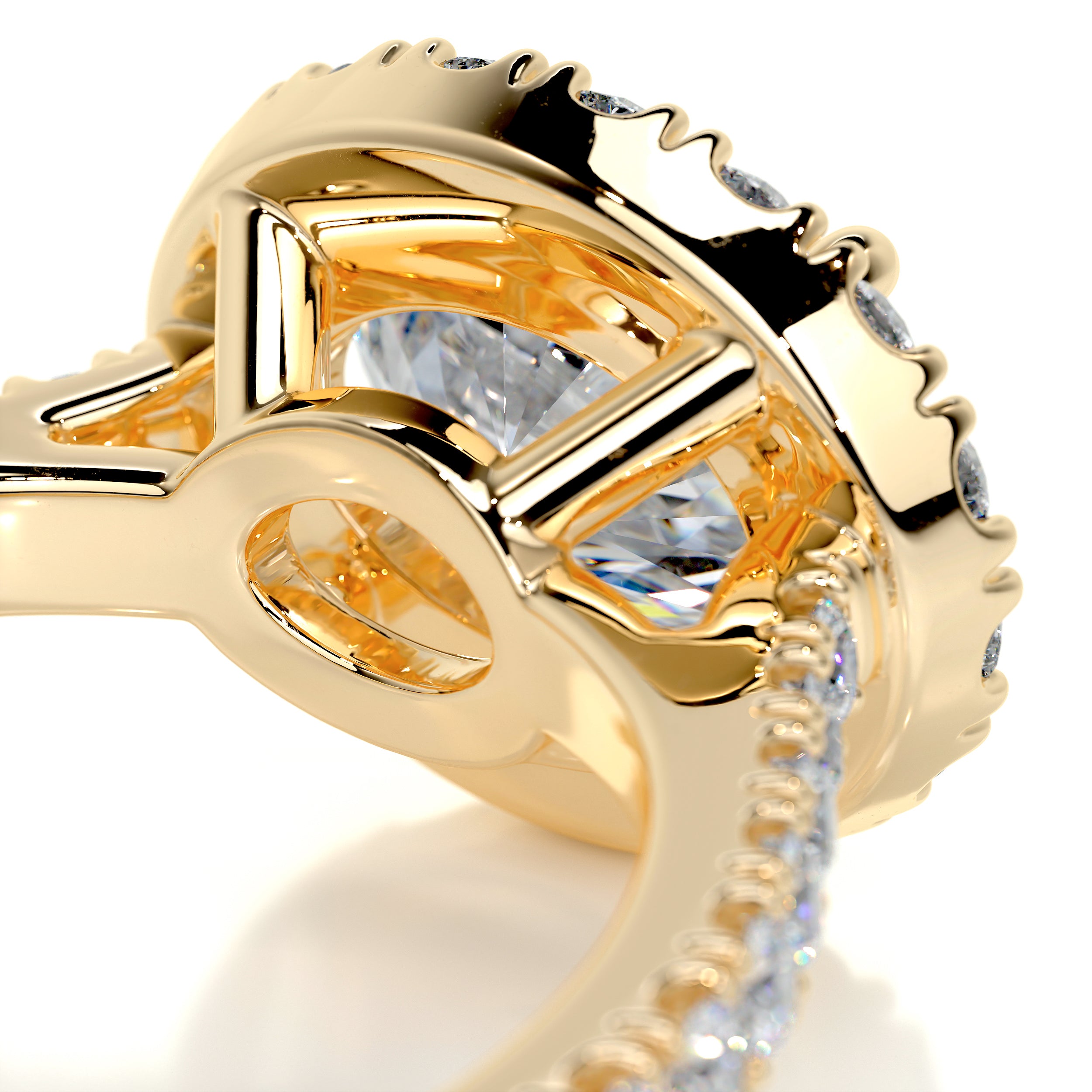 Alessandra Diamond Engagement Ring -18K Yellow Gold