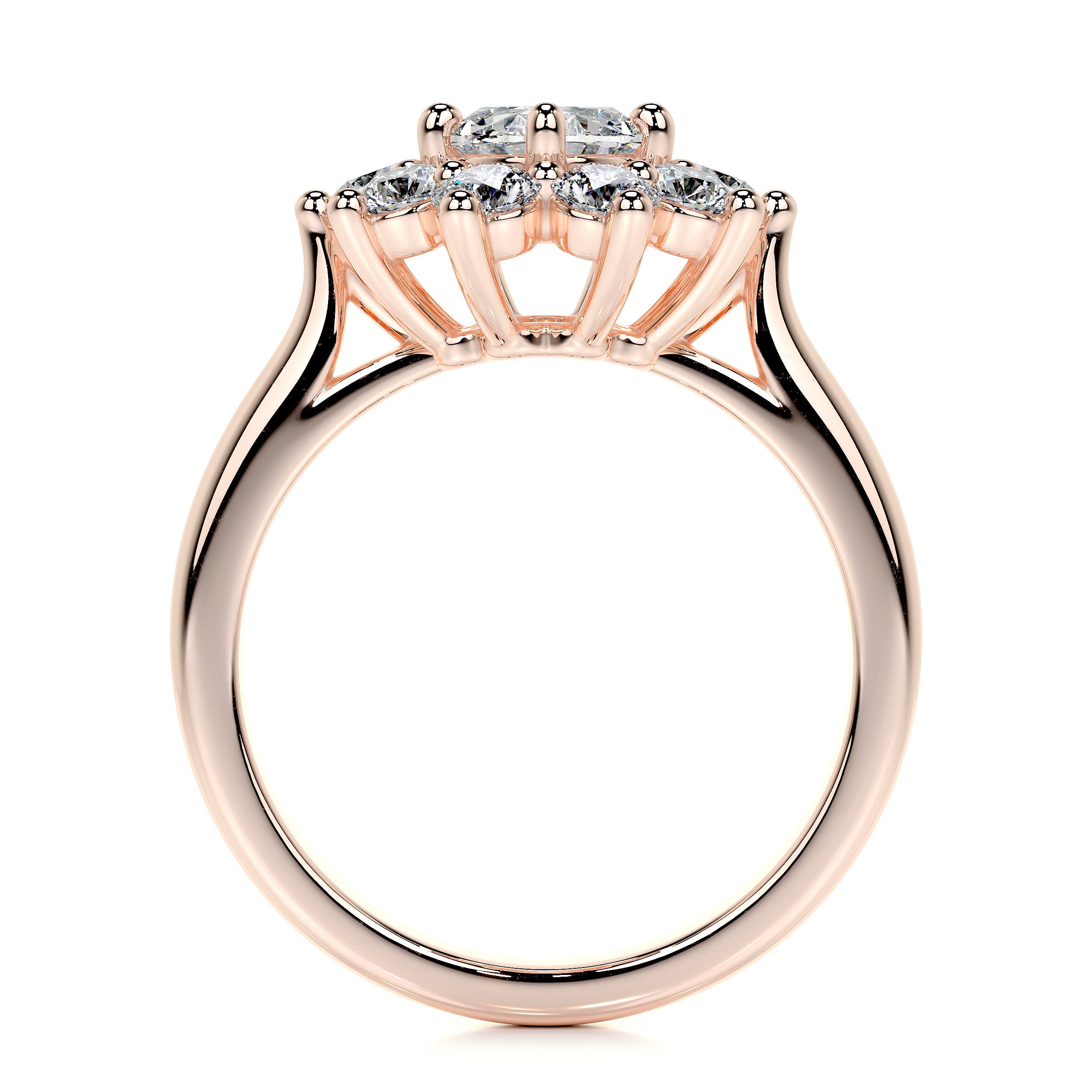 La Fleur Lab Grown Diamond Ring (1.50 Carat) -14K Rose Gold