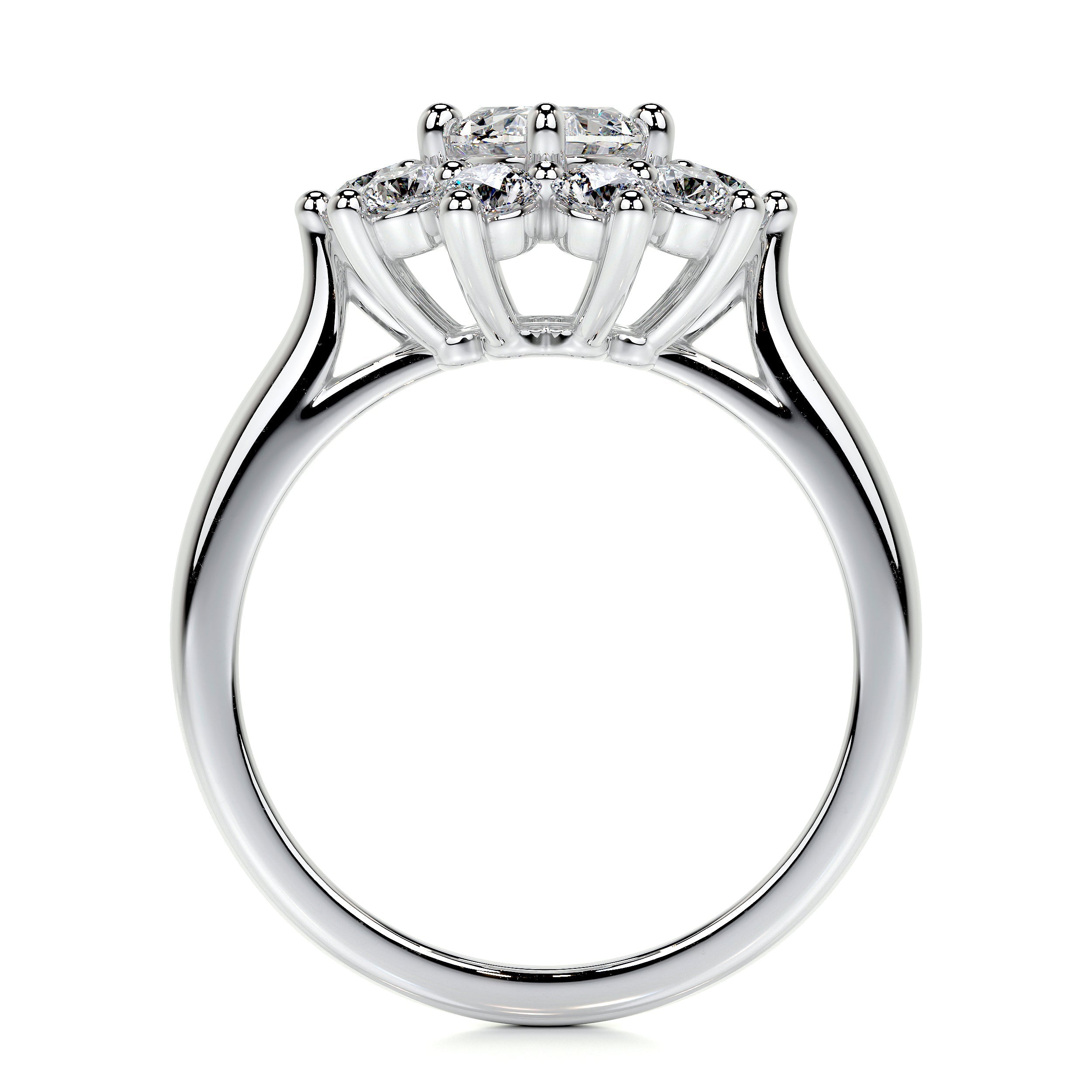 La Fleur Lab Grown Diamond Ring   (1.50 Carat) -14K White Gold
