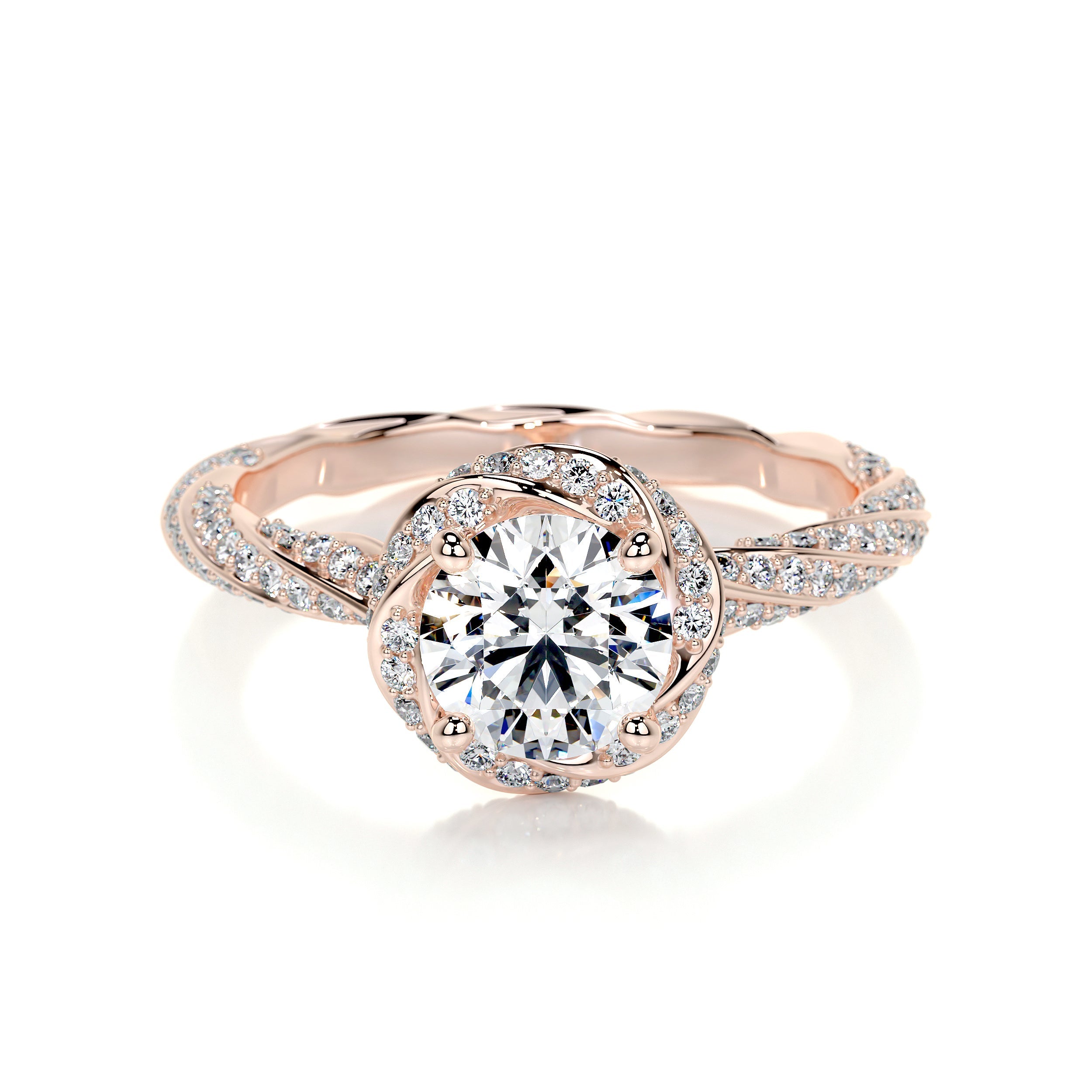 Joanne Lab Grown Diamond Ring   (1.50 Carat) -14K Rose Gold