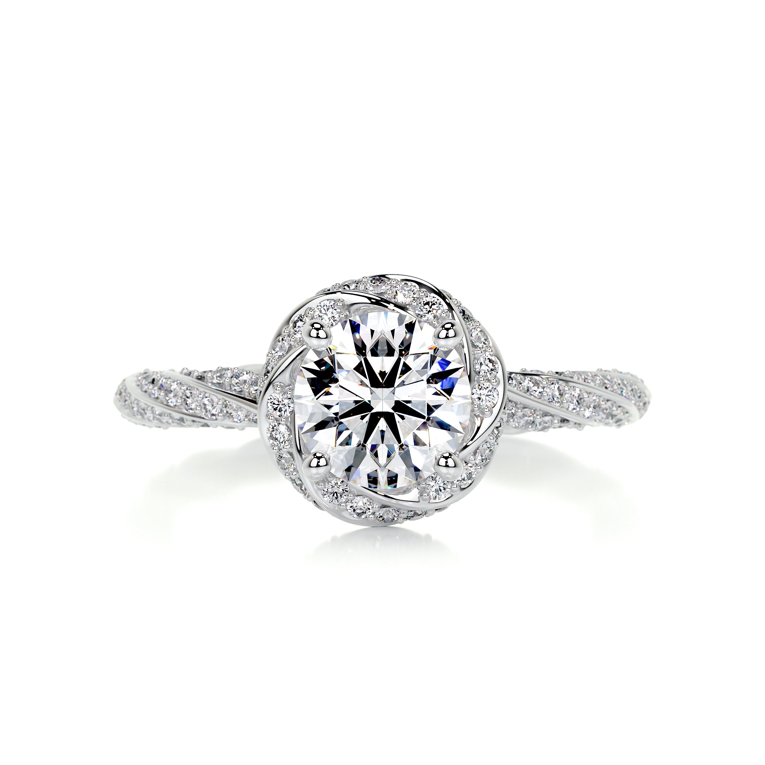 Joanne Diamond Engagement Ring -14K White Gold