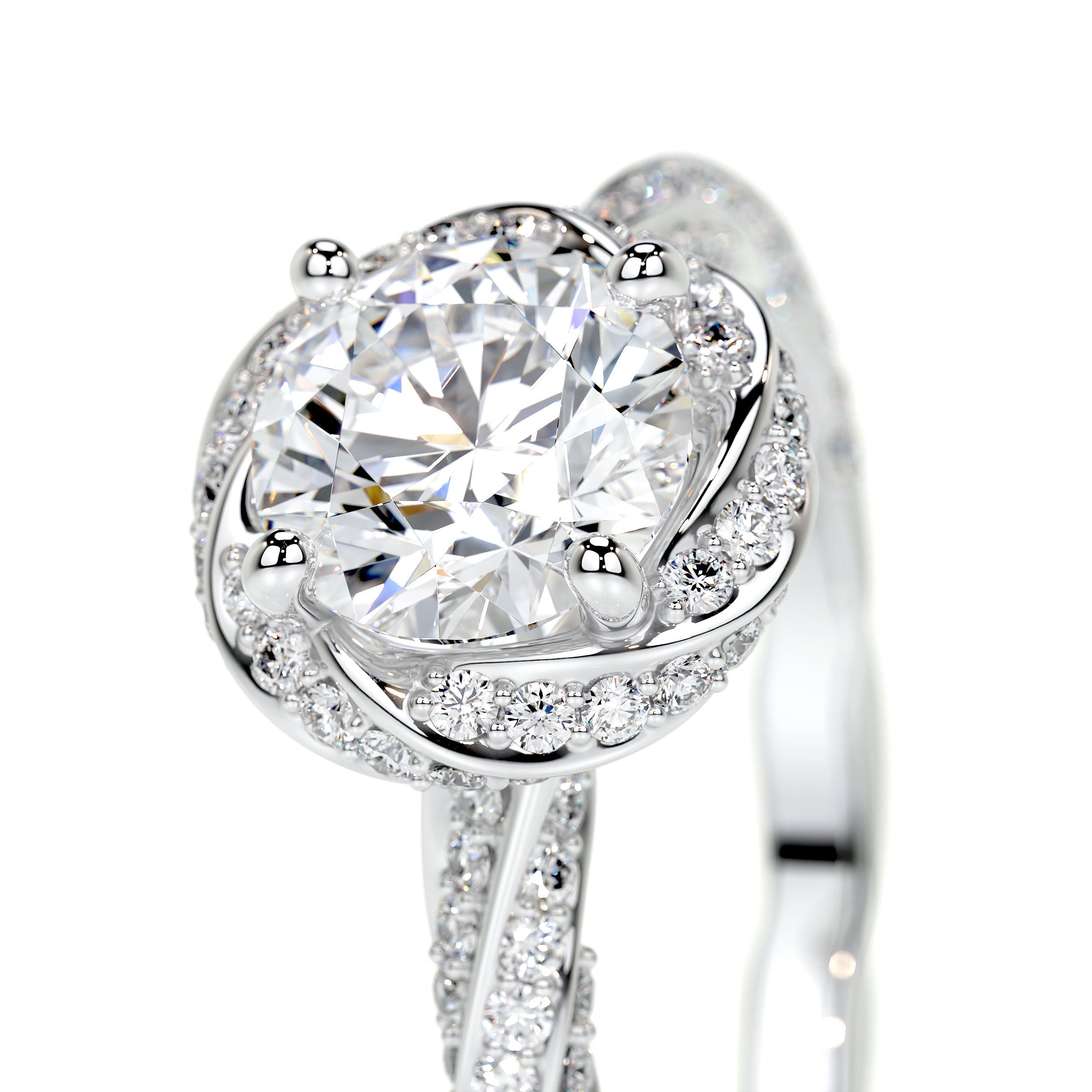 Joanne Lab Grown Diamond Ring   (1.50 Carat) -14K White Gold