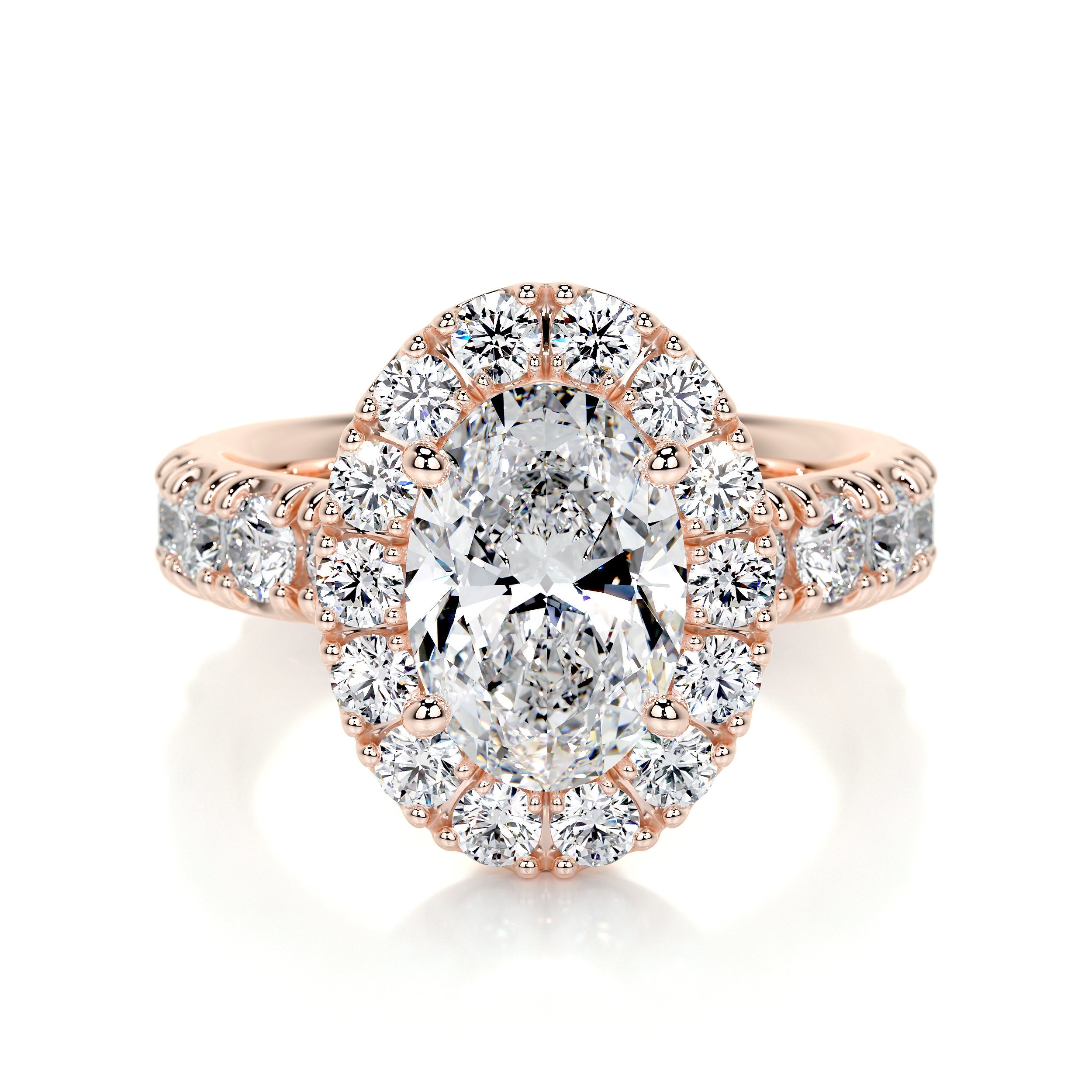 Maya Lab Grown Diamond Ring   (4 Carat) -14K Rose Gold